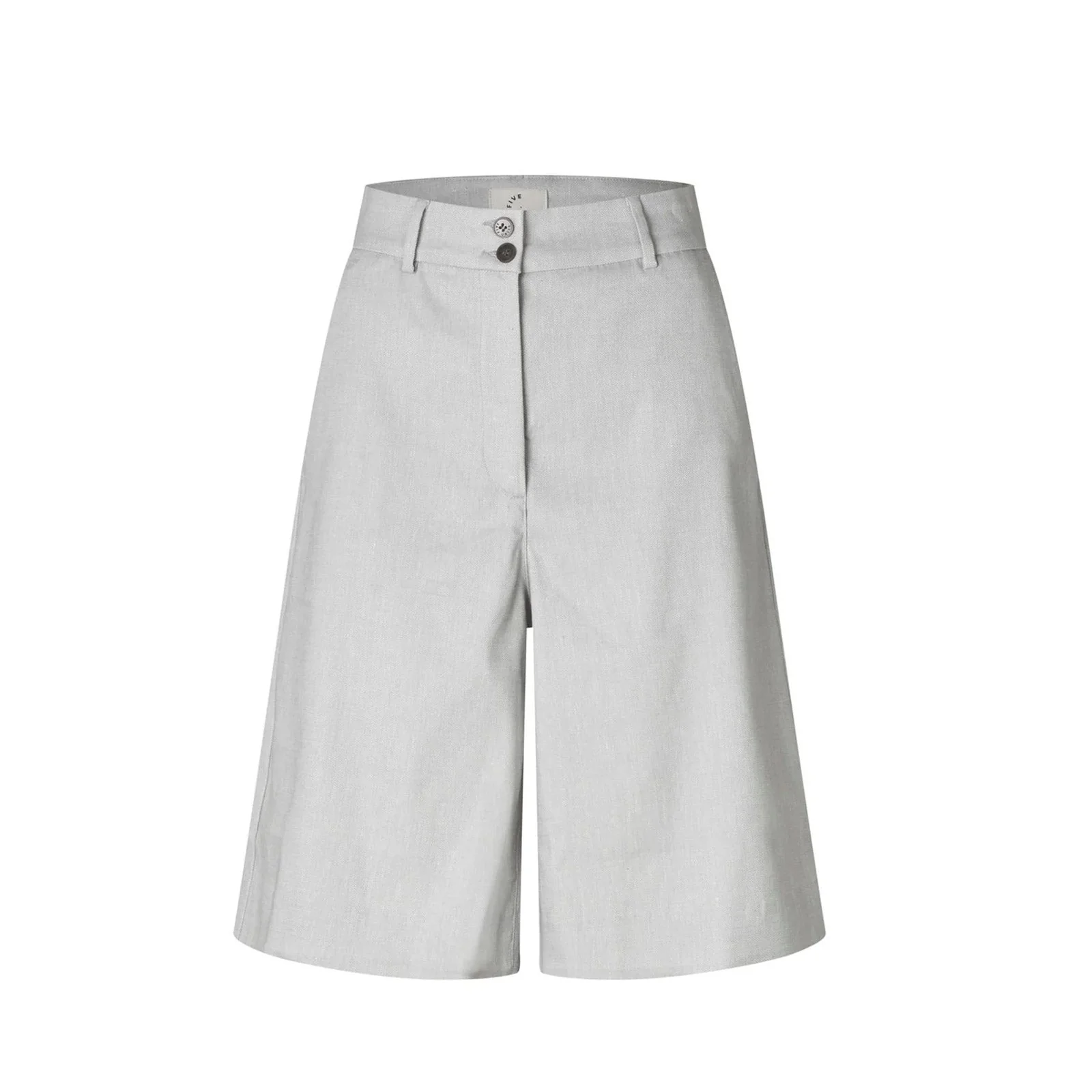LauraFV 769 Long Shorts quiet grey linen - Image 4