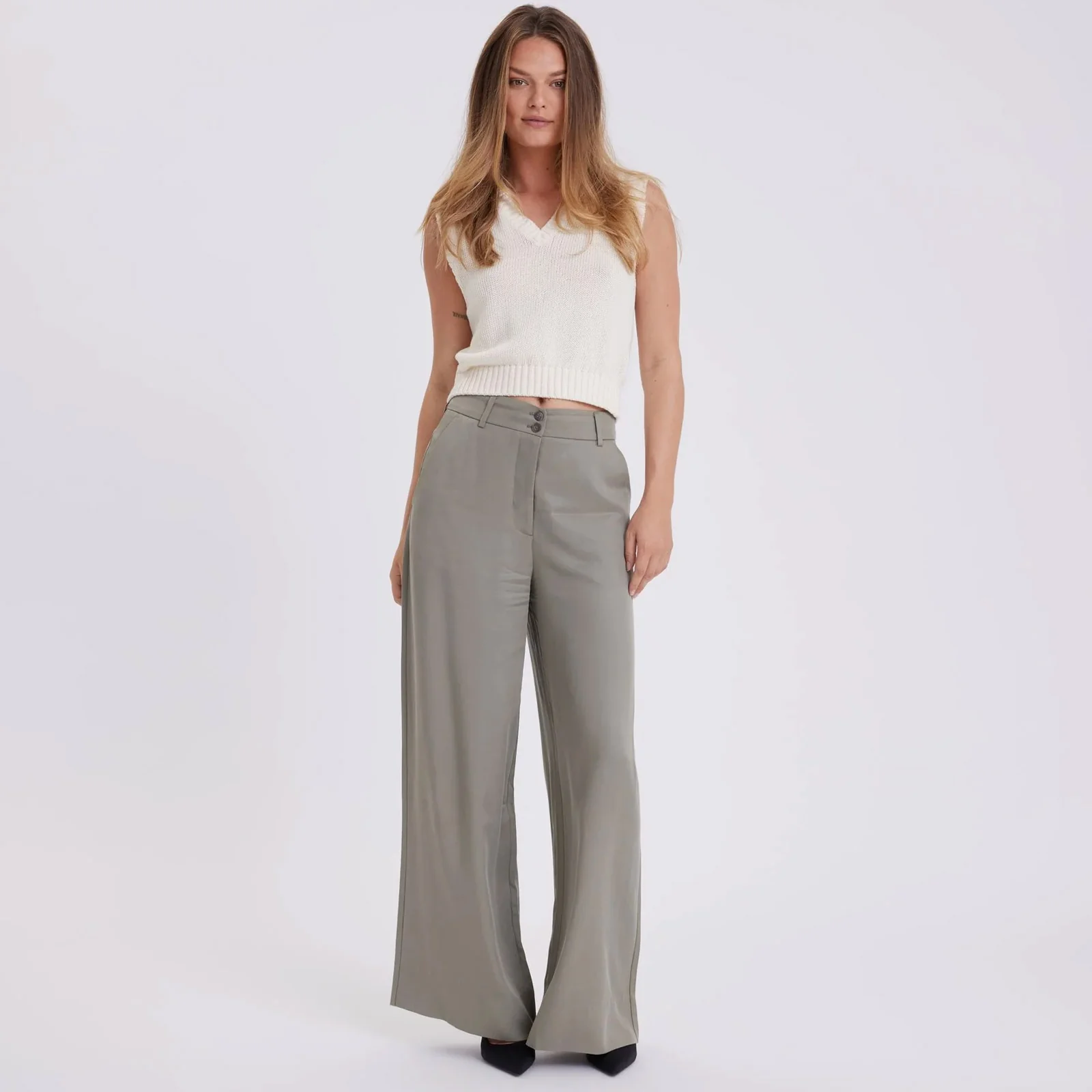 LauraFV Long 849 dusty green