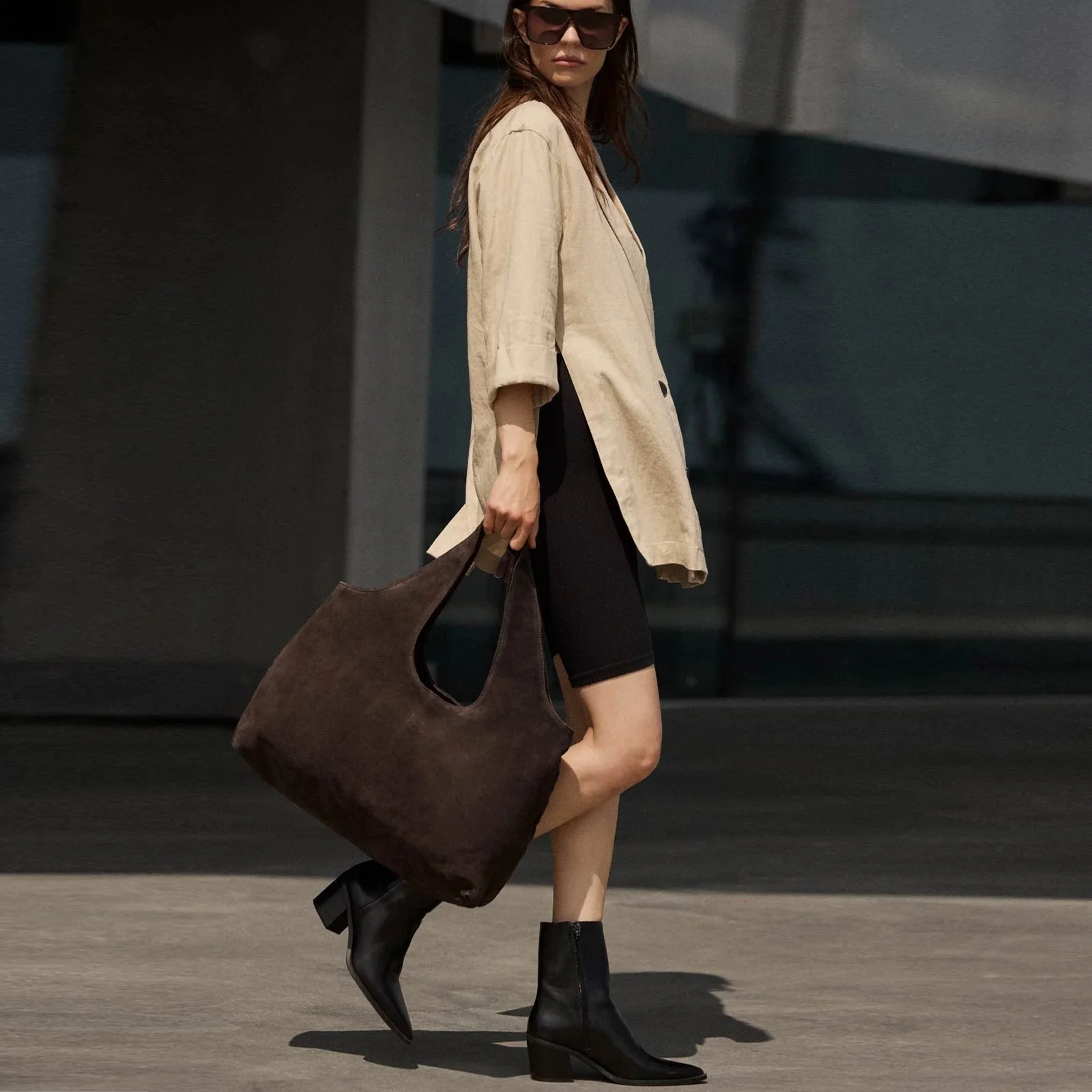 LaurineMBG Suede Shopper dark brown - Image 2