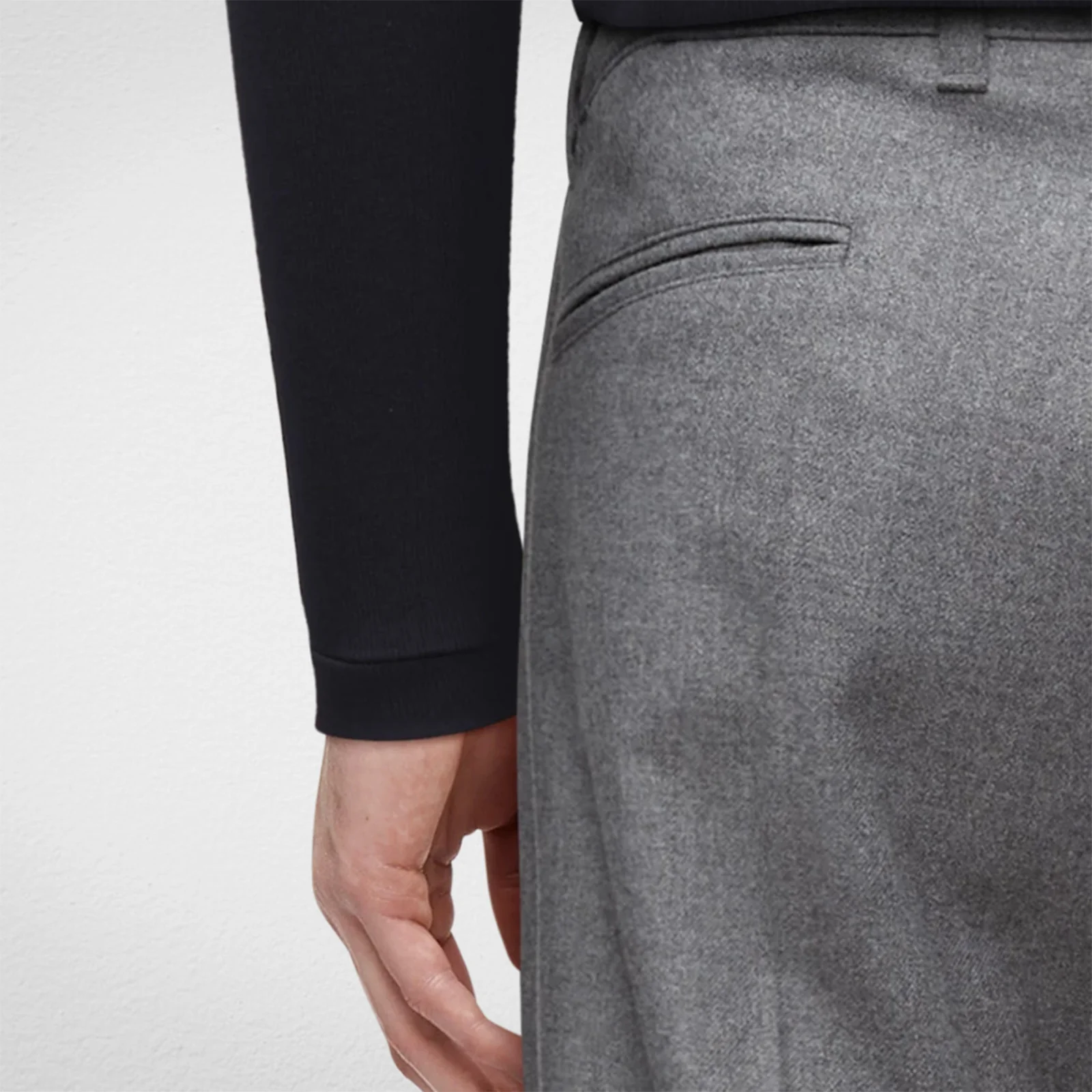 Leek Pants stone grey melange - Image 6
