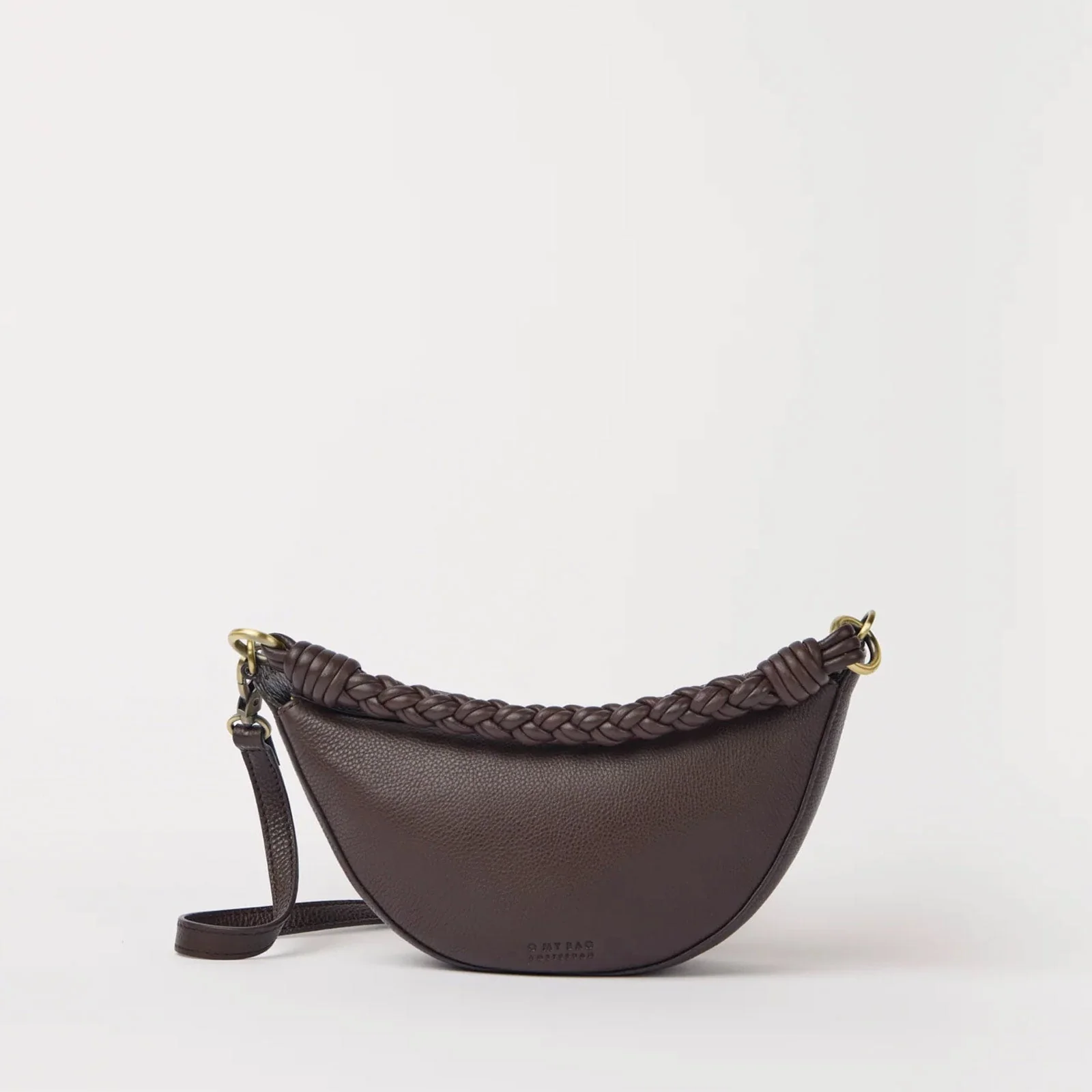 Leo Mini Twisted Handle Soft Grain Leather Bag chocolate - Image 4