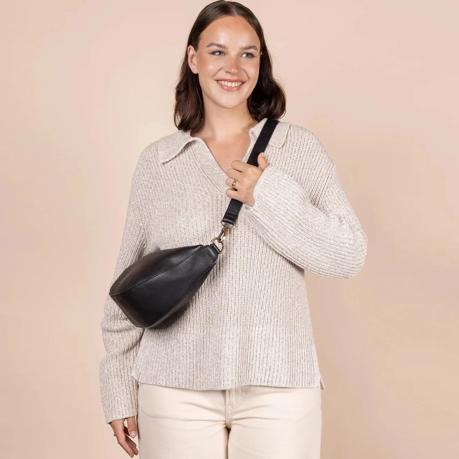 Leo Soft Grain Leather Bag black - Image 2