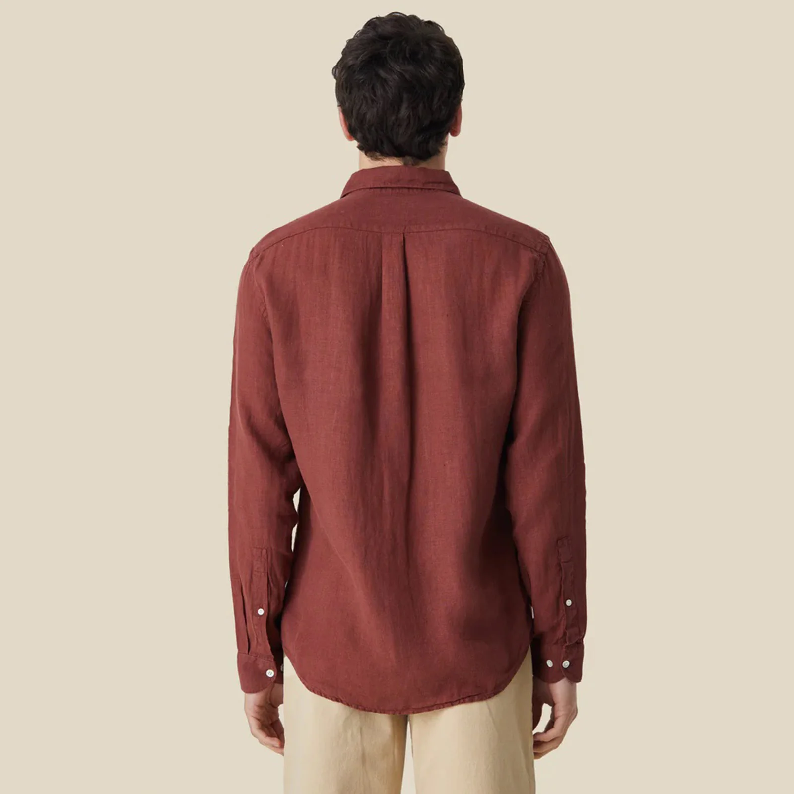 Linen Shirt bordeaux - Image 2