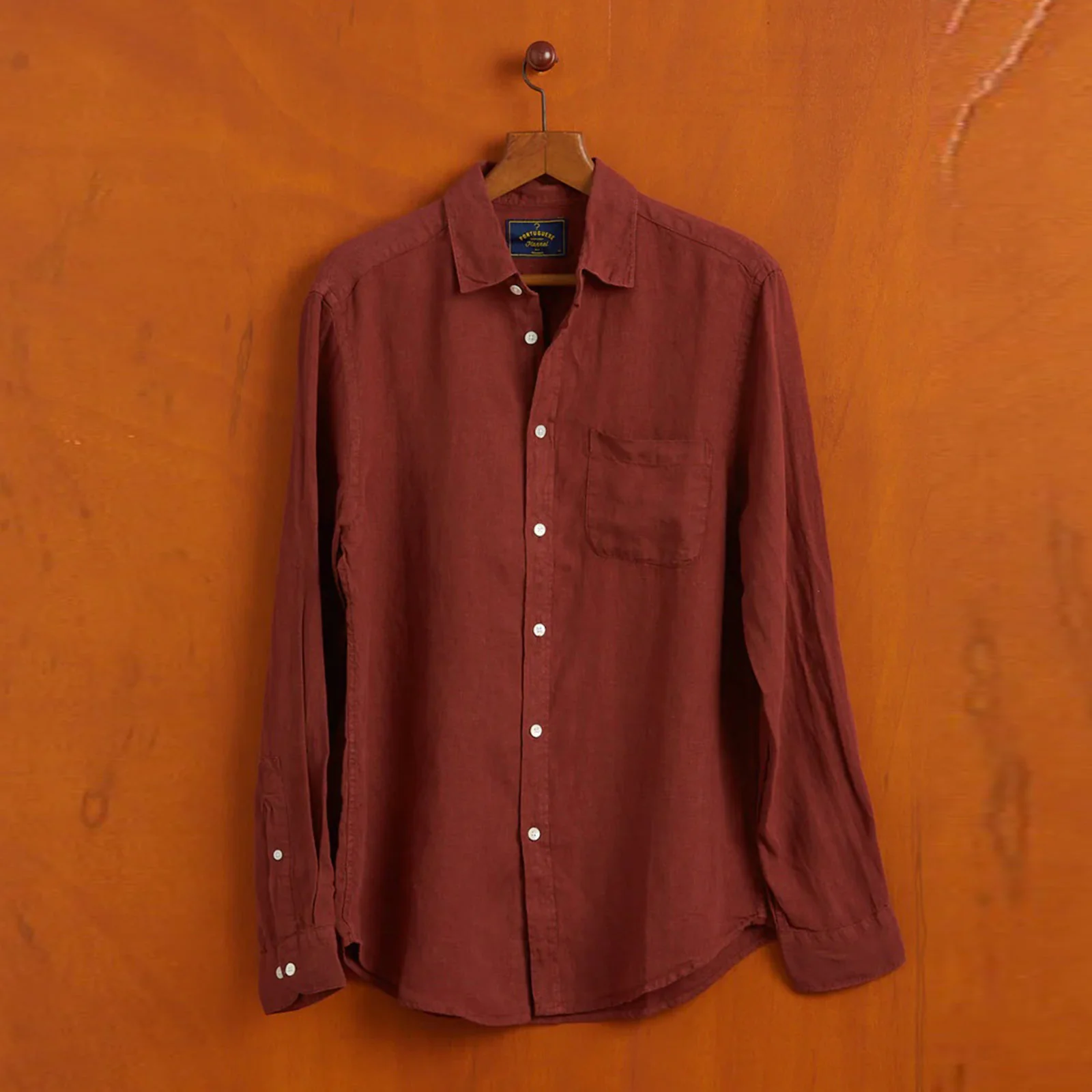 Linen Shirt bordeaux - Image 3