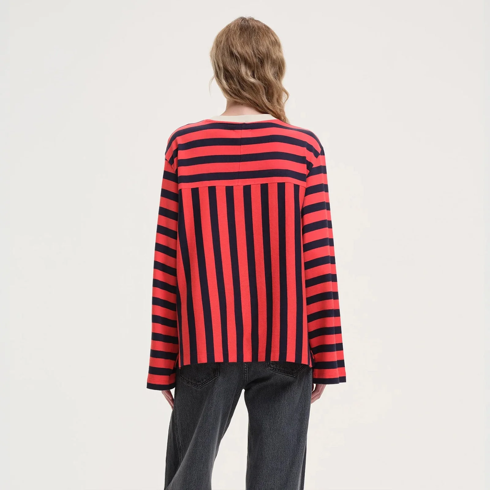 Lione L/S Stripe Tee red - Image 2