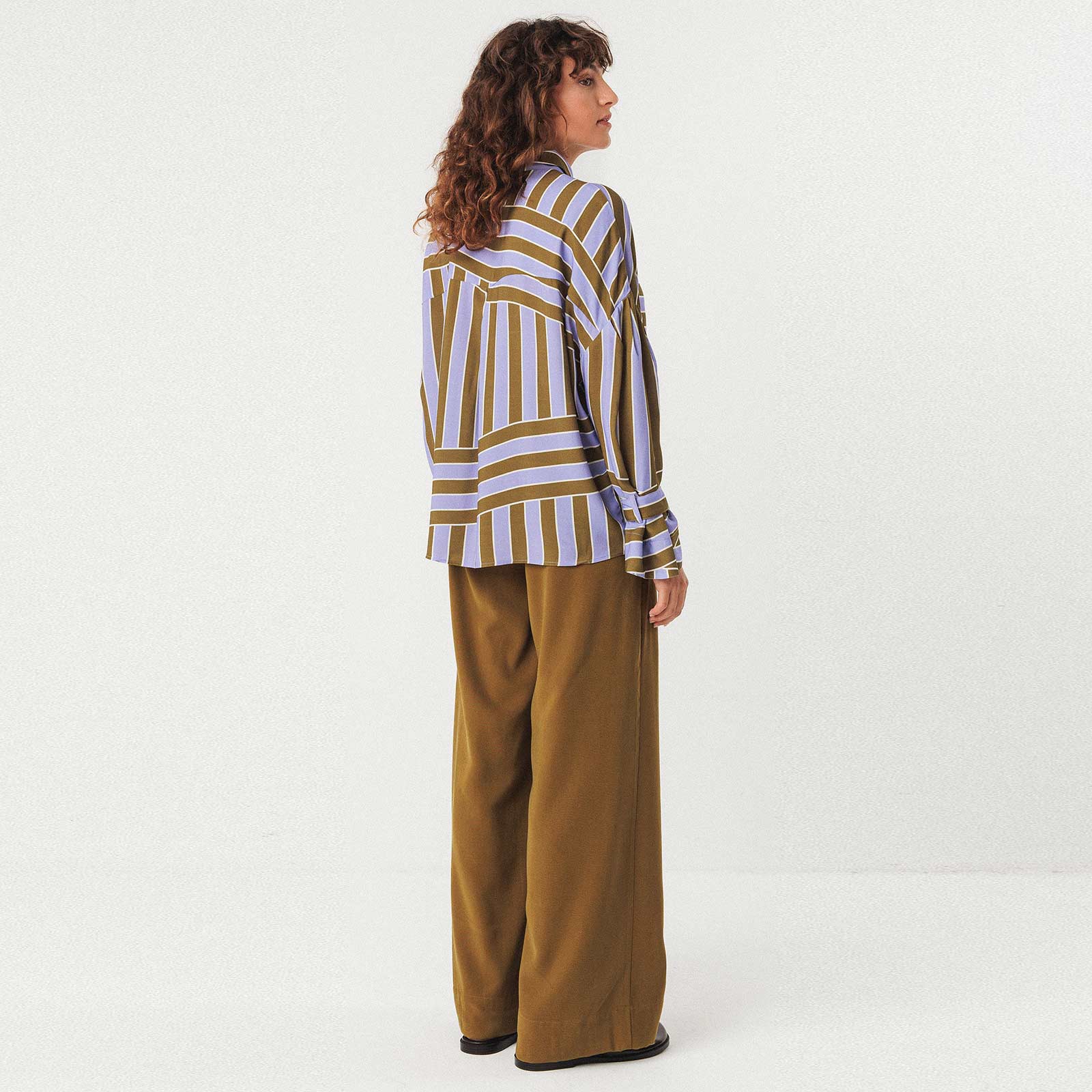 Lone Shirt olive/lilac stripes - Image 2