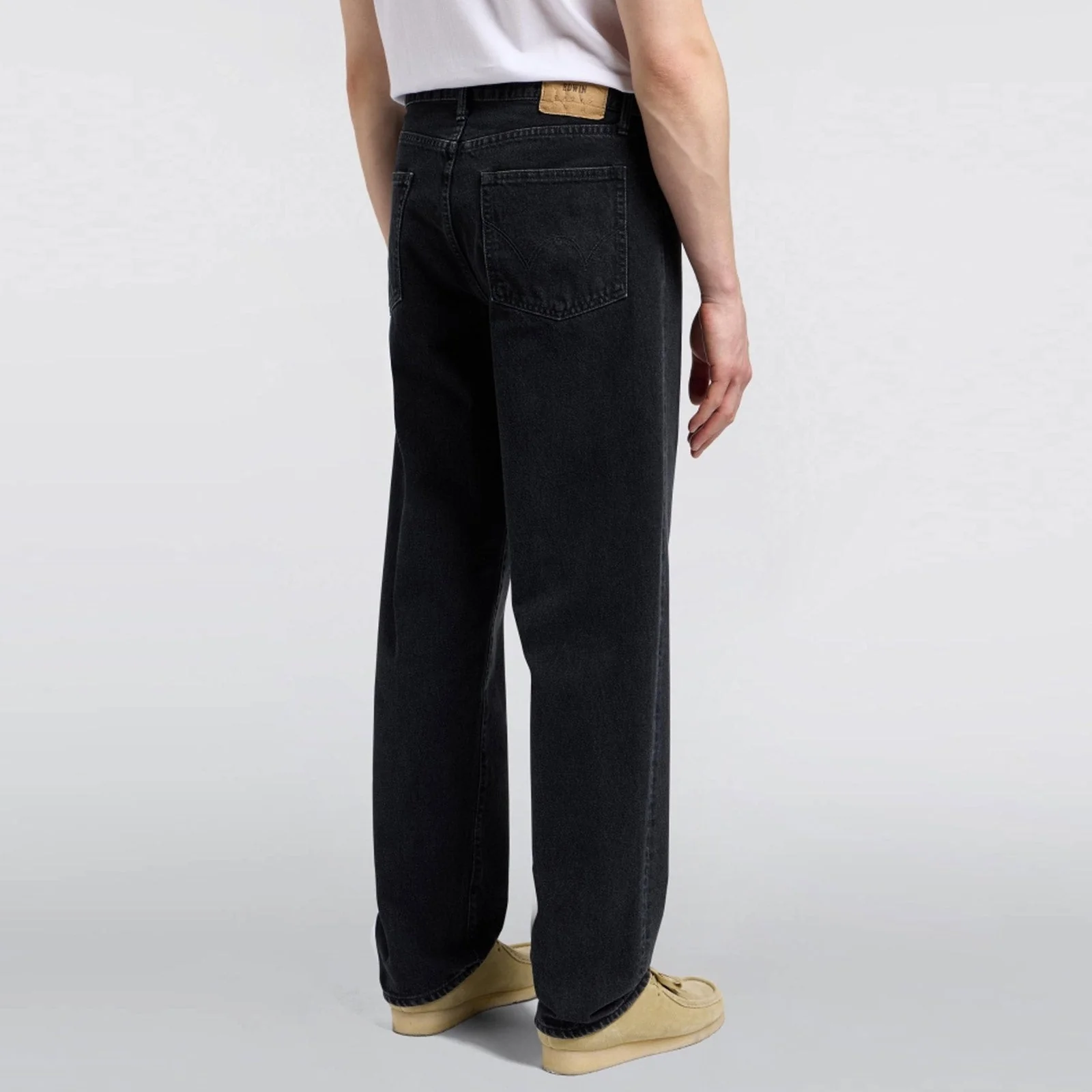 Loose Fit Kaihara Right Hand Black Denim 13oz black dark used - Image 3