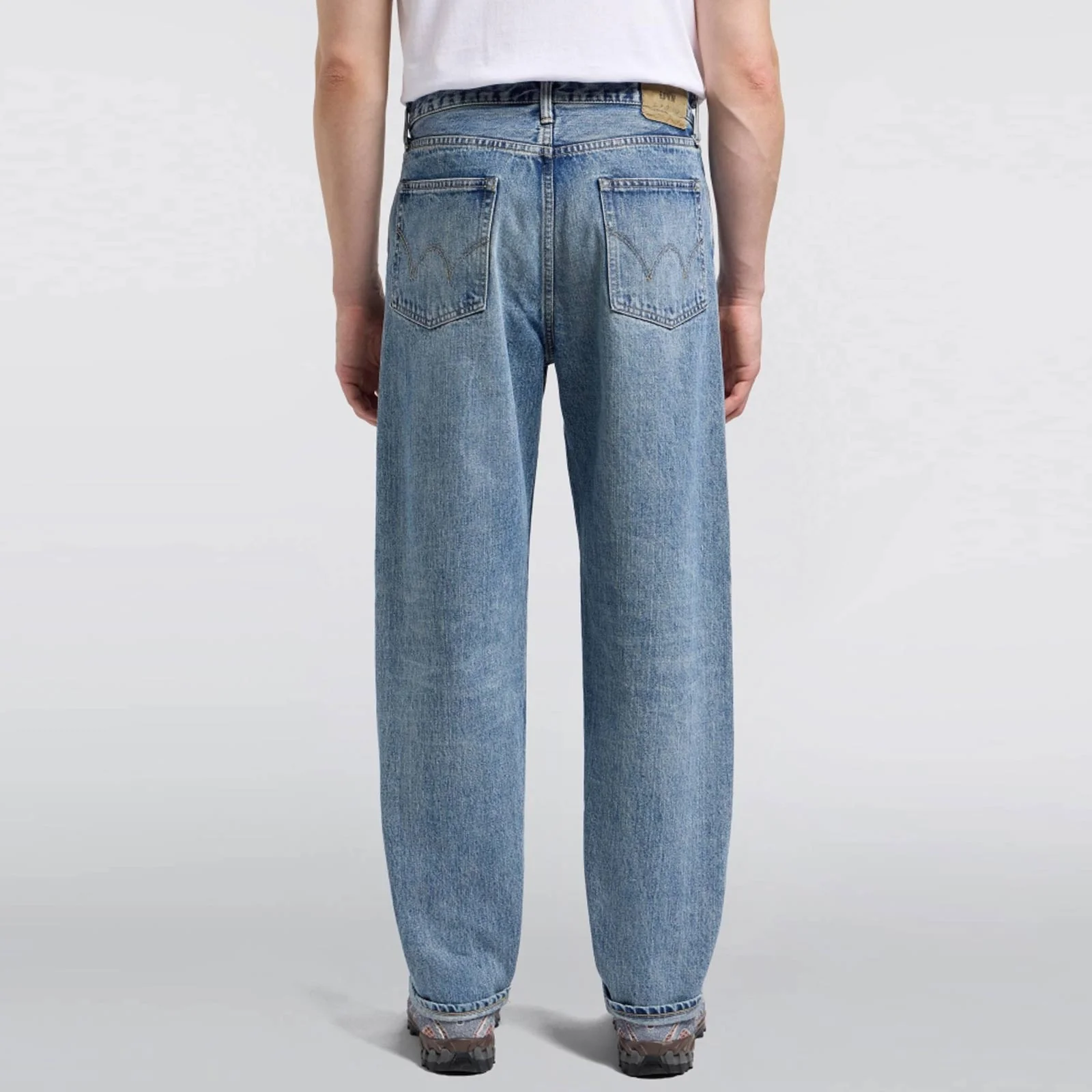 Loose Fit Kurabo Recycle Red Selvage Denim blue light used - Image 2