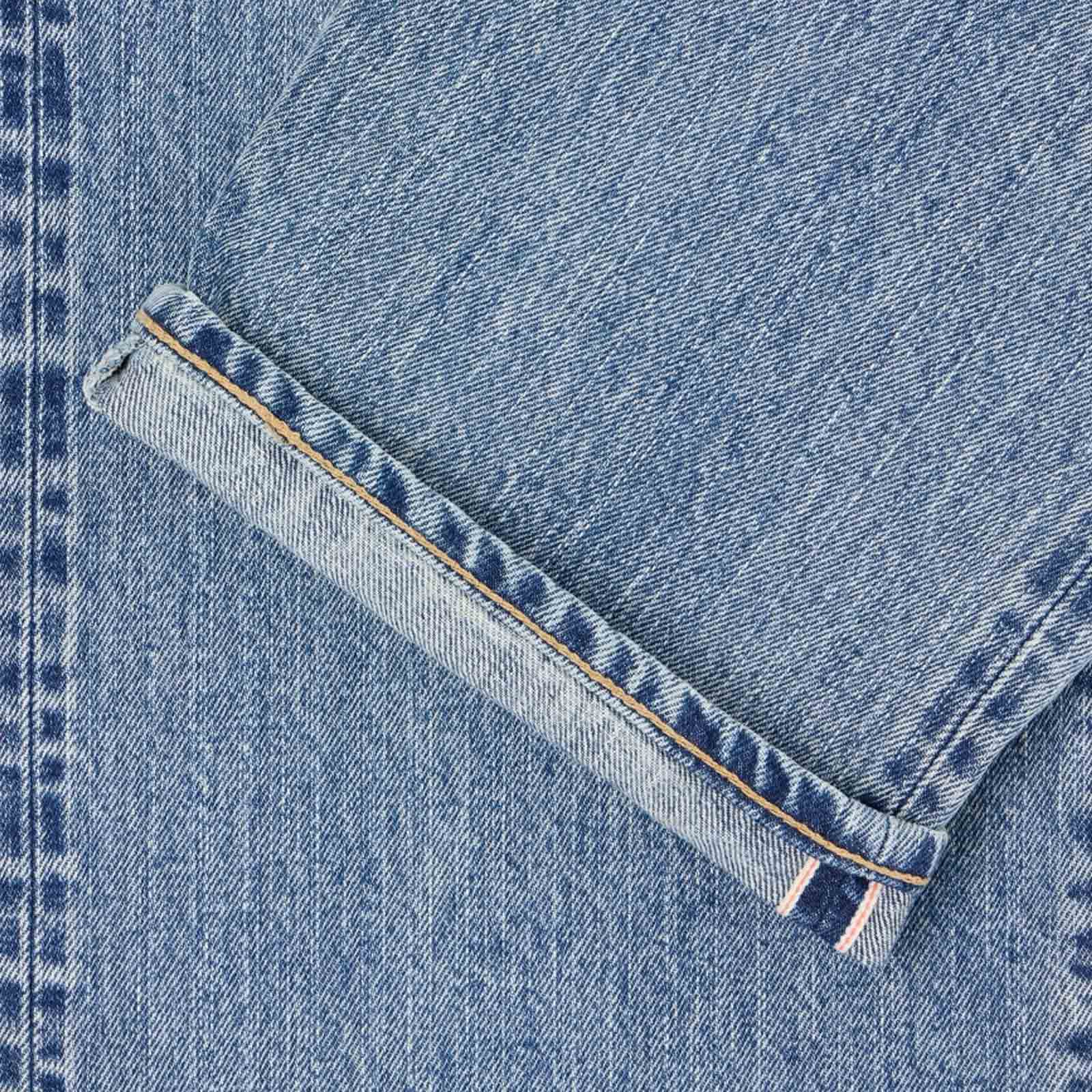Loose Fit Kurabo Recycle Red Selvage Denim blue light used - Image 7