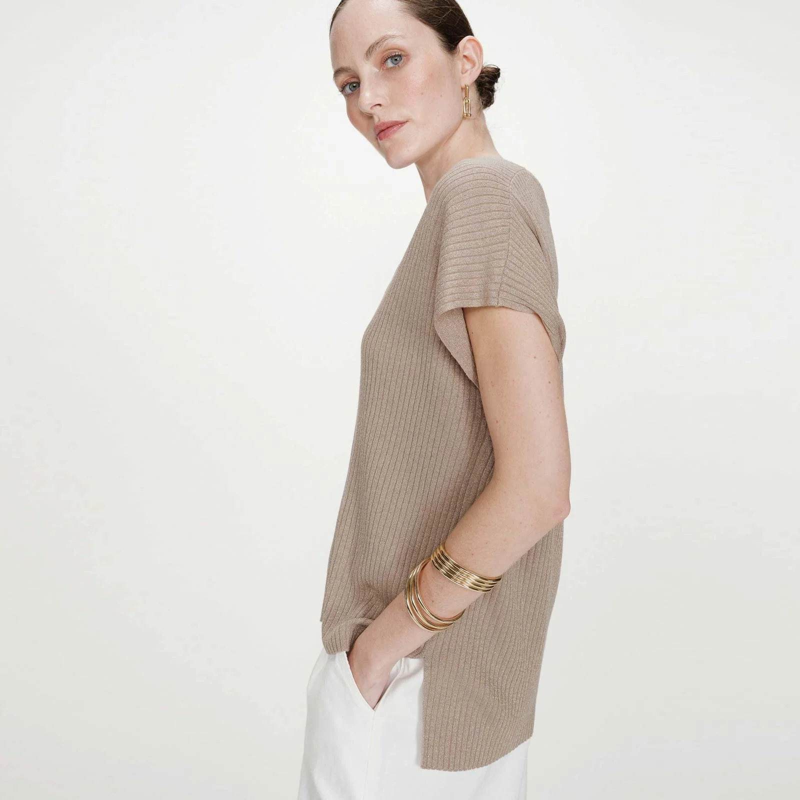 Loose Lurex Top Vaporo or - Image 3