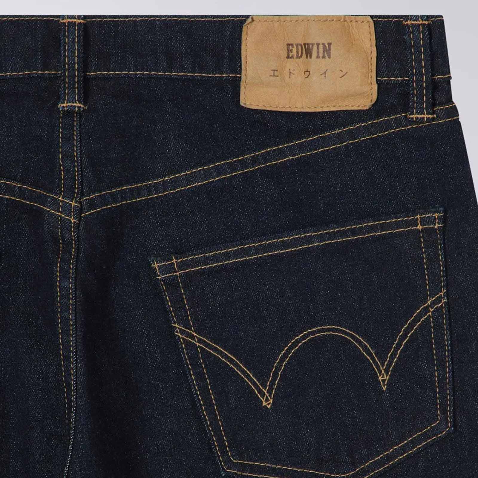 Loose Tapered Kaihara Pure Indigo Stretch Denim Blue rinsed - Image 5