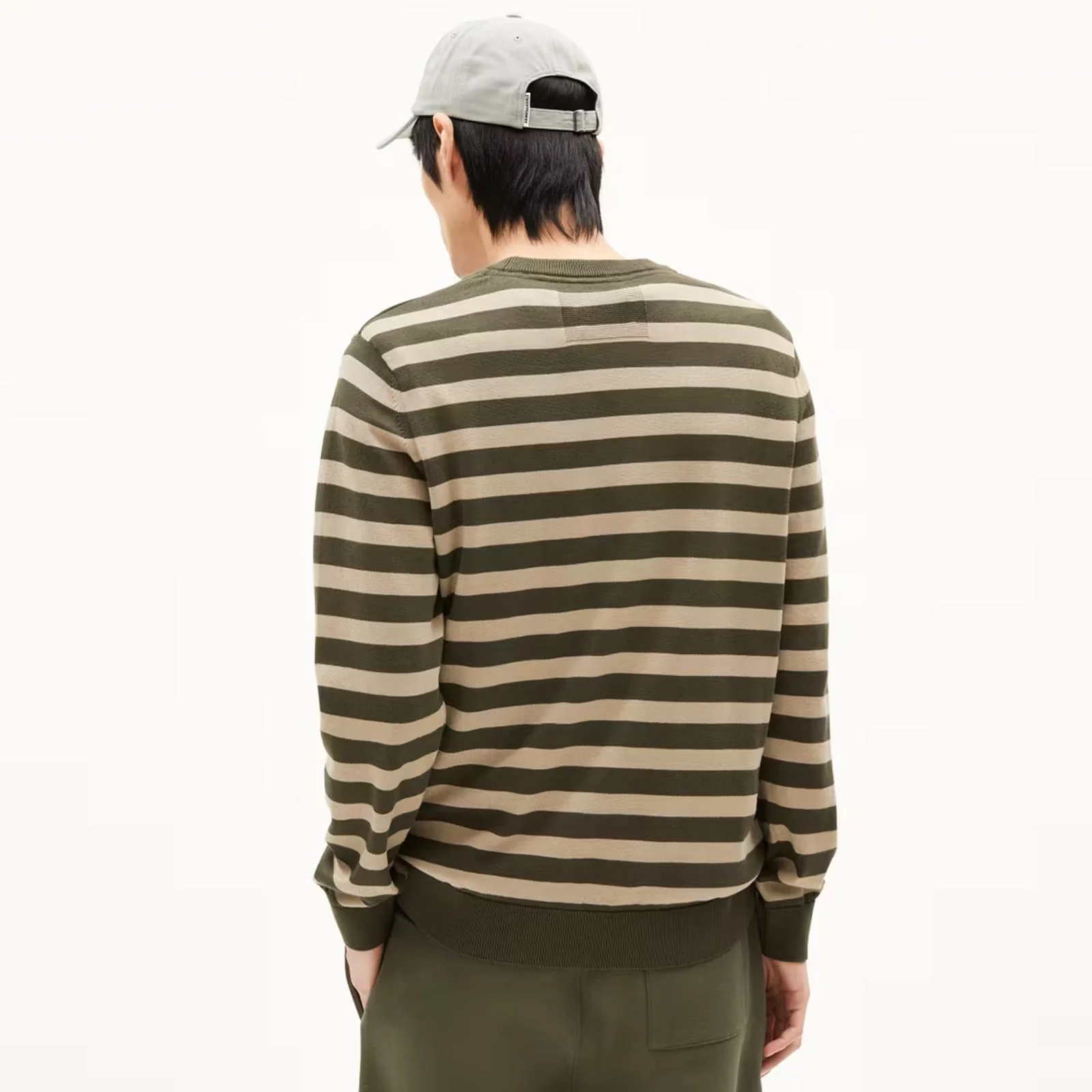 Loukaa Fine Stripes Jumper forest pine/light sage - Image 2