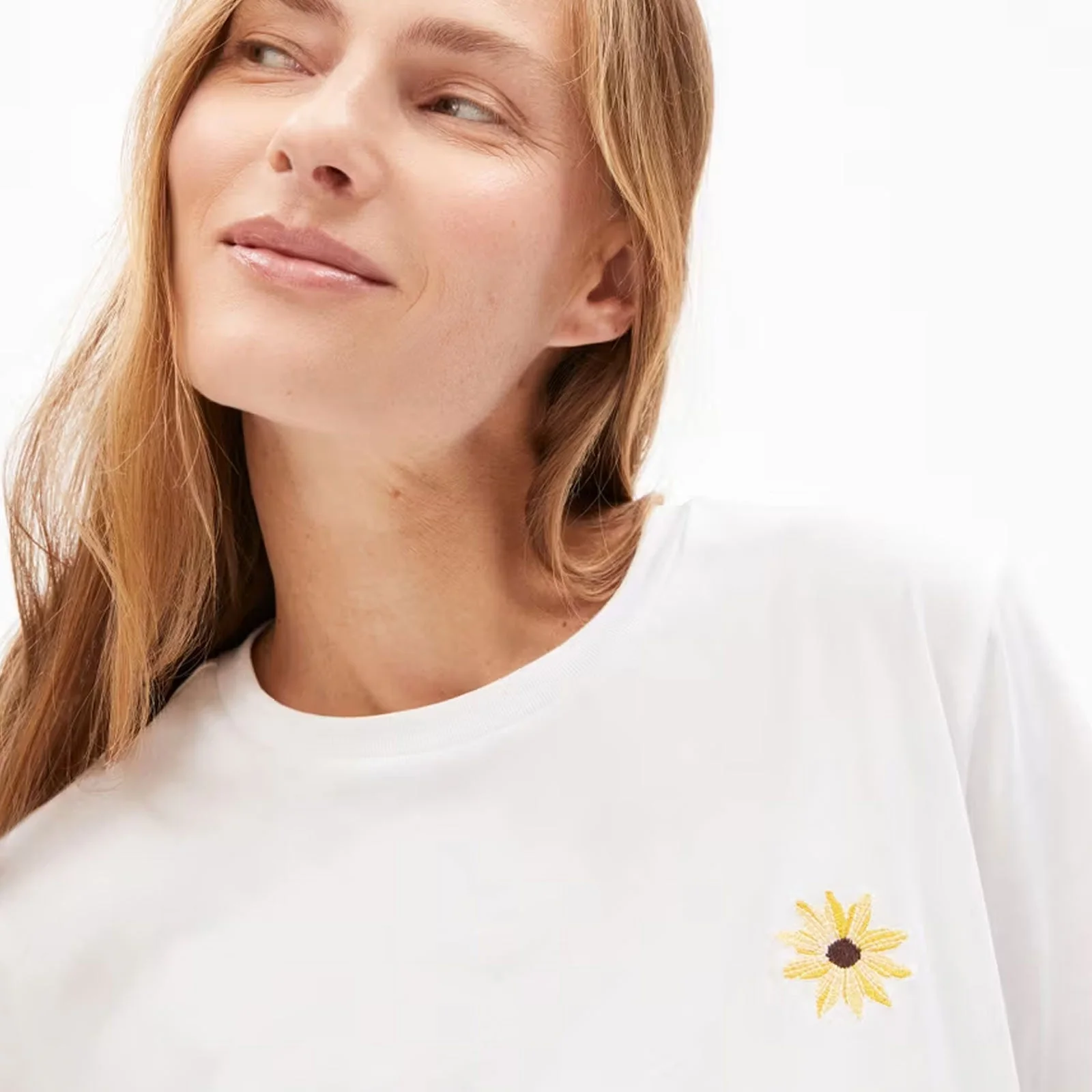 Lualaa Flower Tee white/early yellow - Image 3
