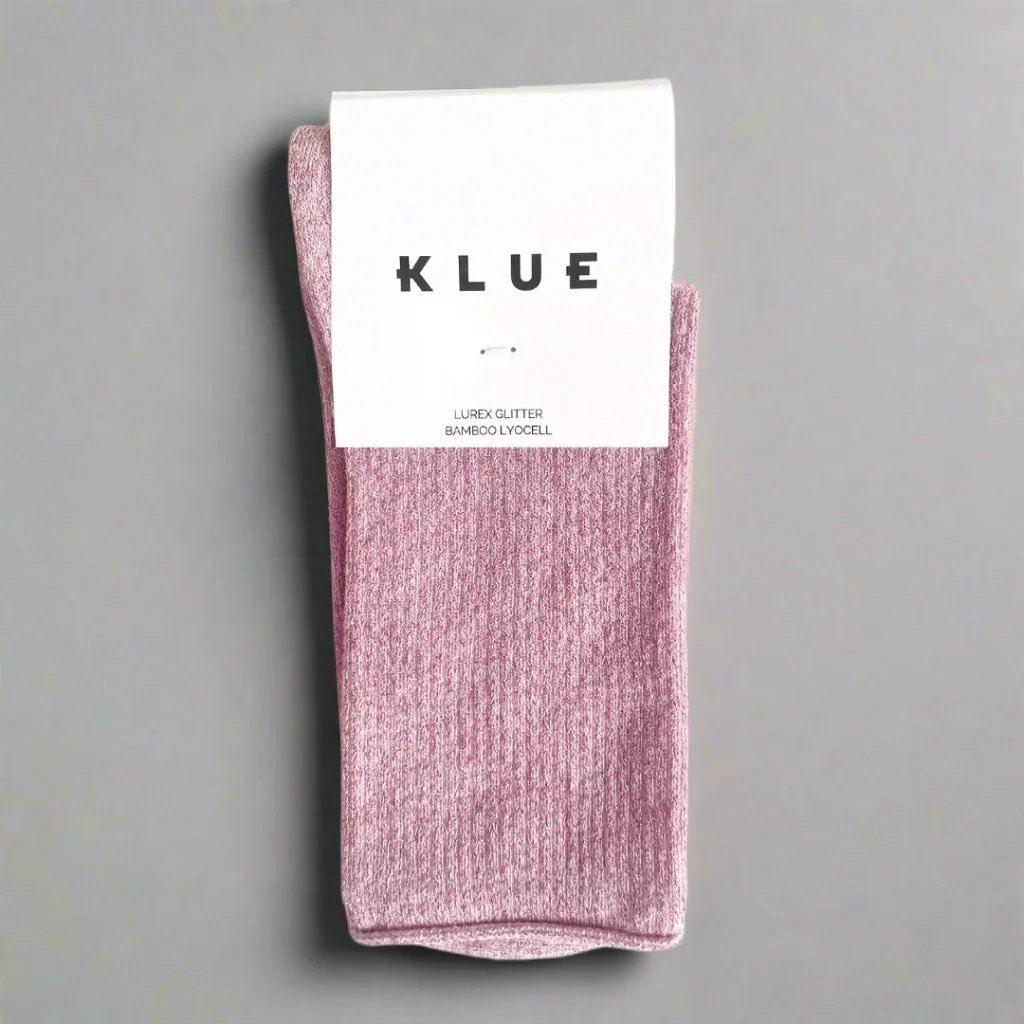 Lurex Glitter Socks pink