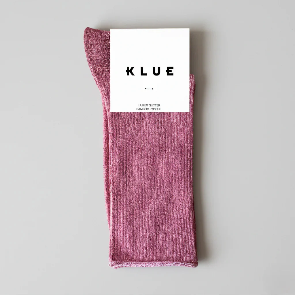 Lurex Glitter Socks strawberry red