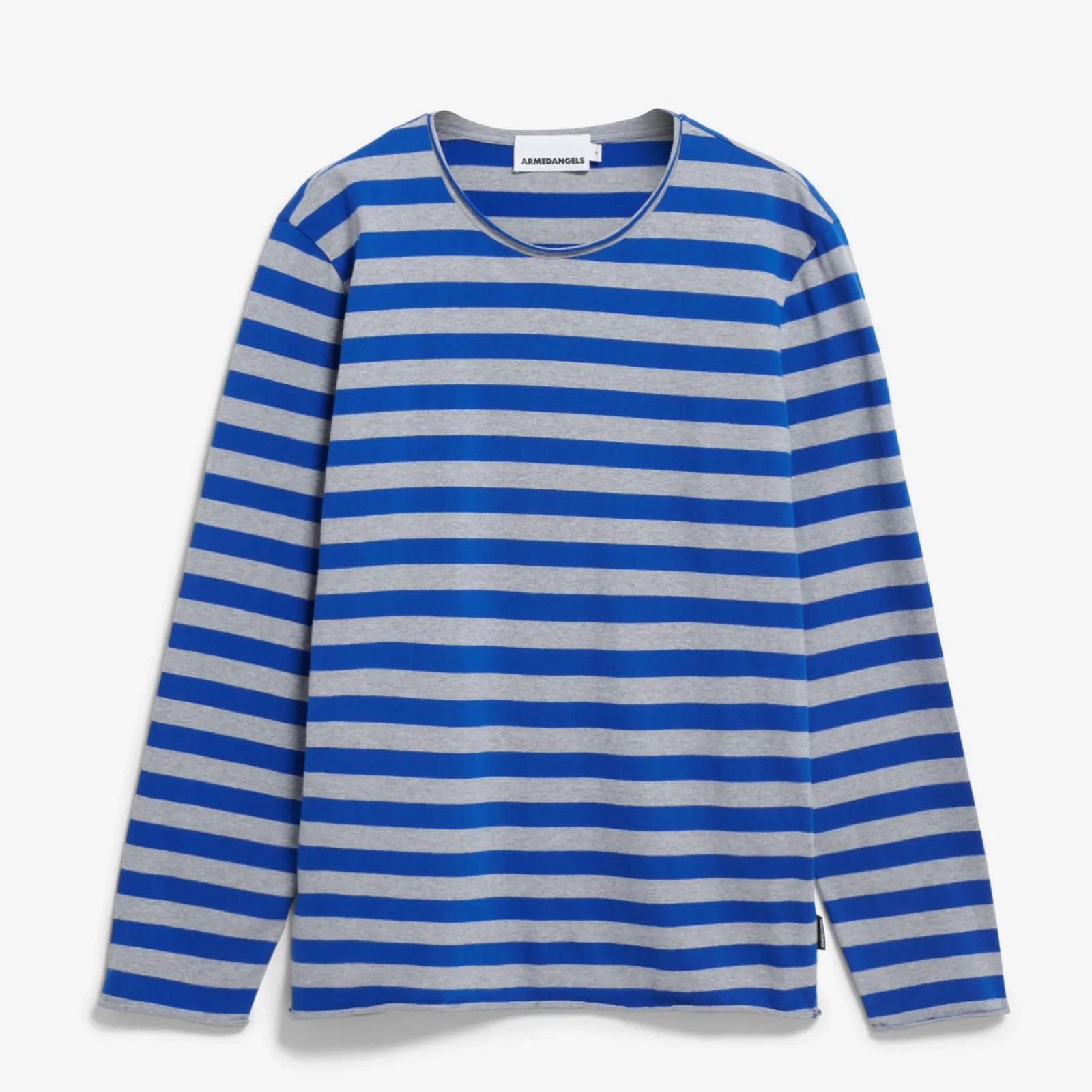 Maarkos LS Stripes Br Tee silver melange/dark wave - Image 4