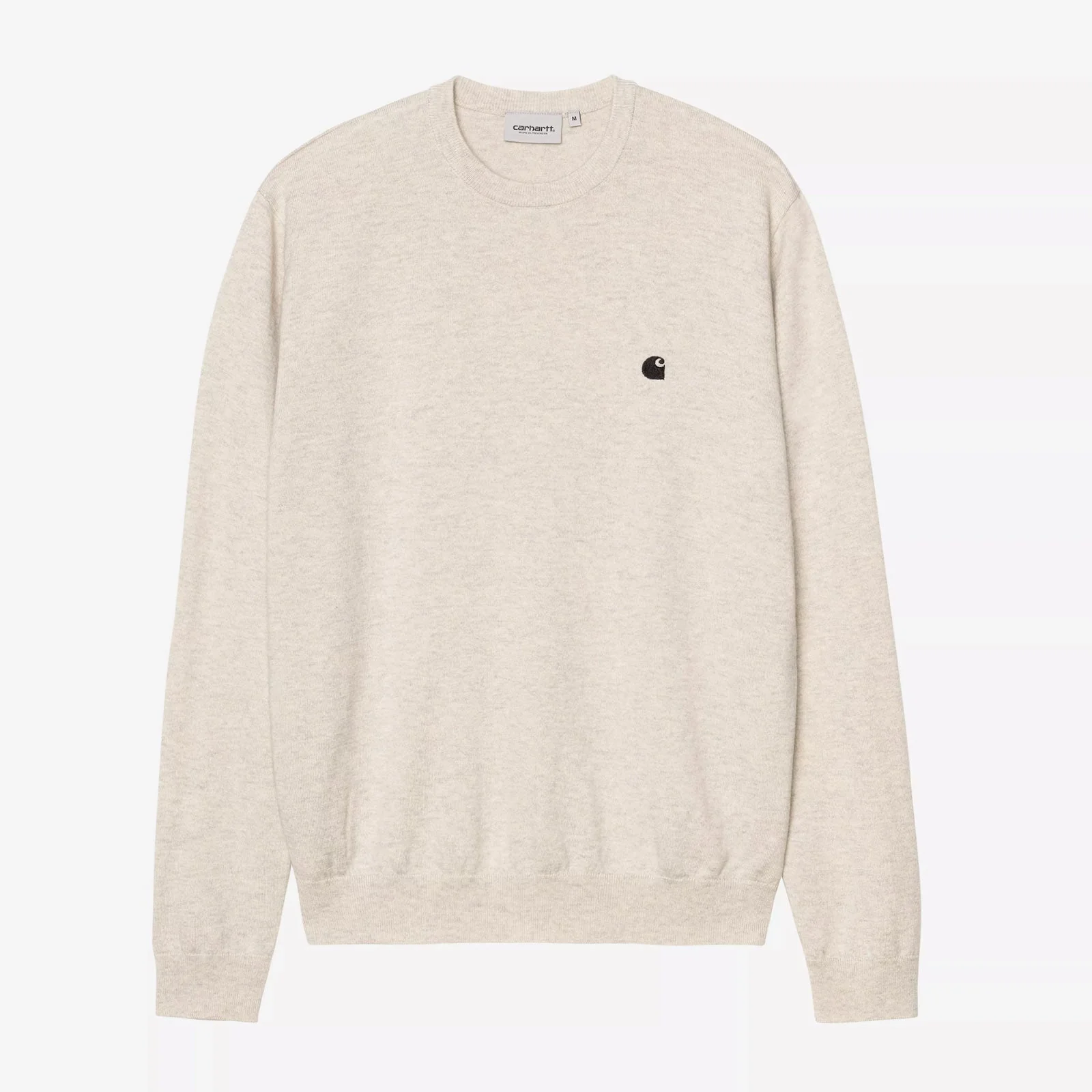 Madison Lambswool Sweater fleur de sel/black