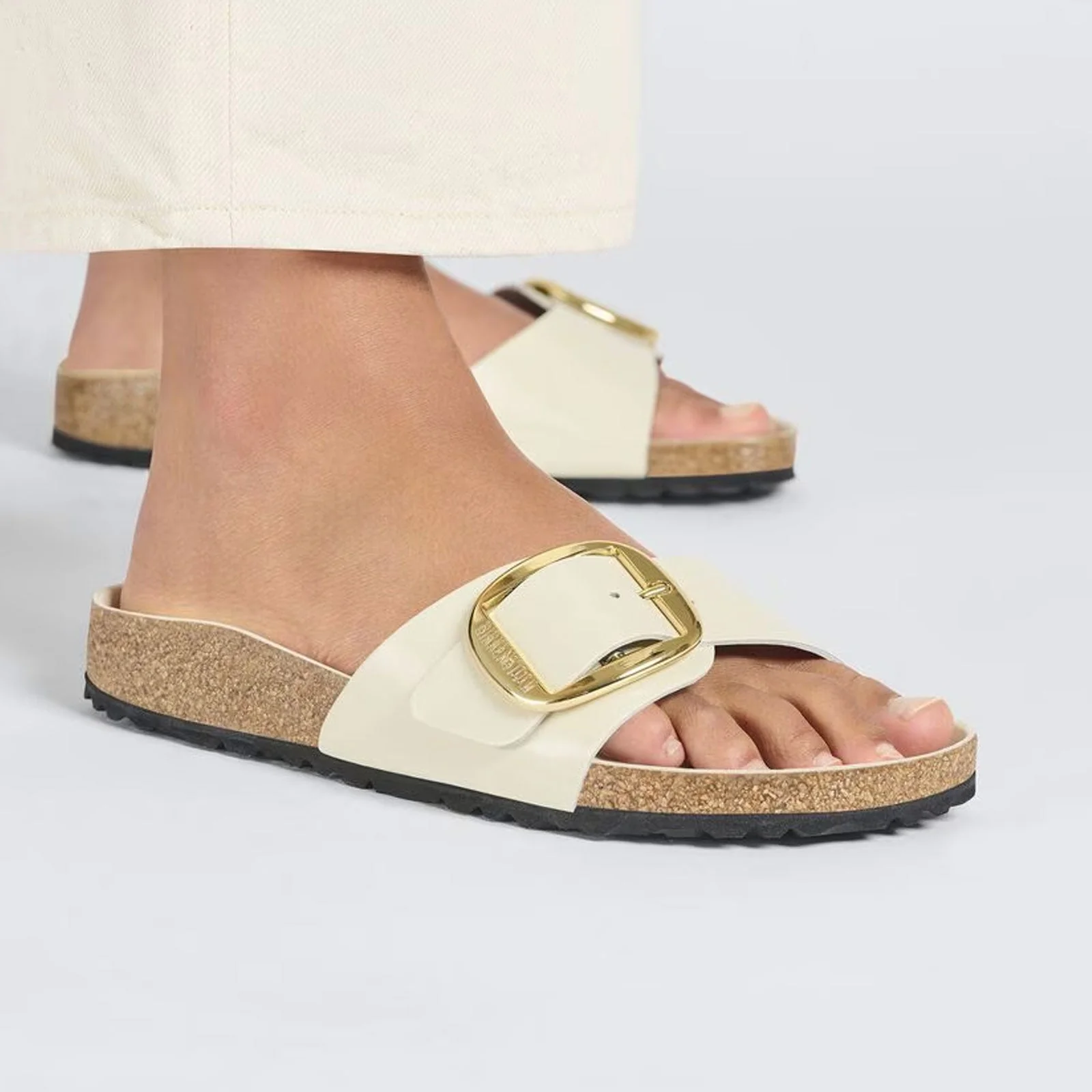 Madrid Big Buckle Narrow Fit high shine ecru - Image 3