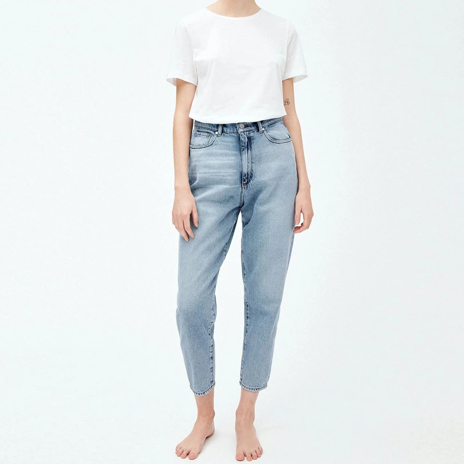 Mairaa Mom Fit Jeans faded blue - Image 7