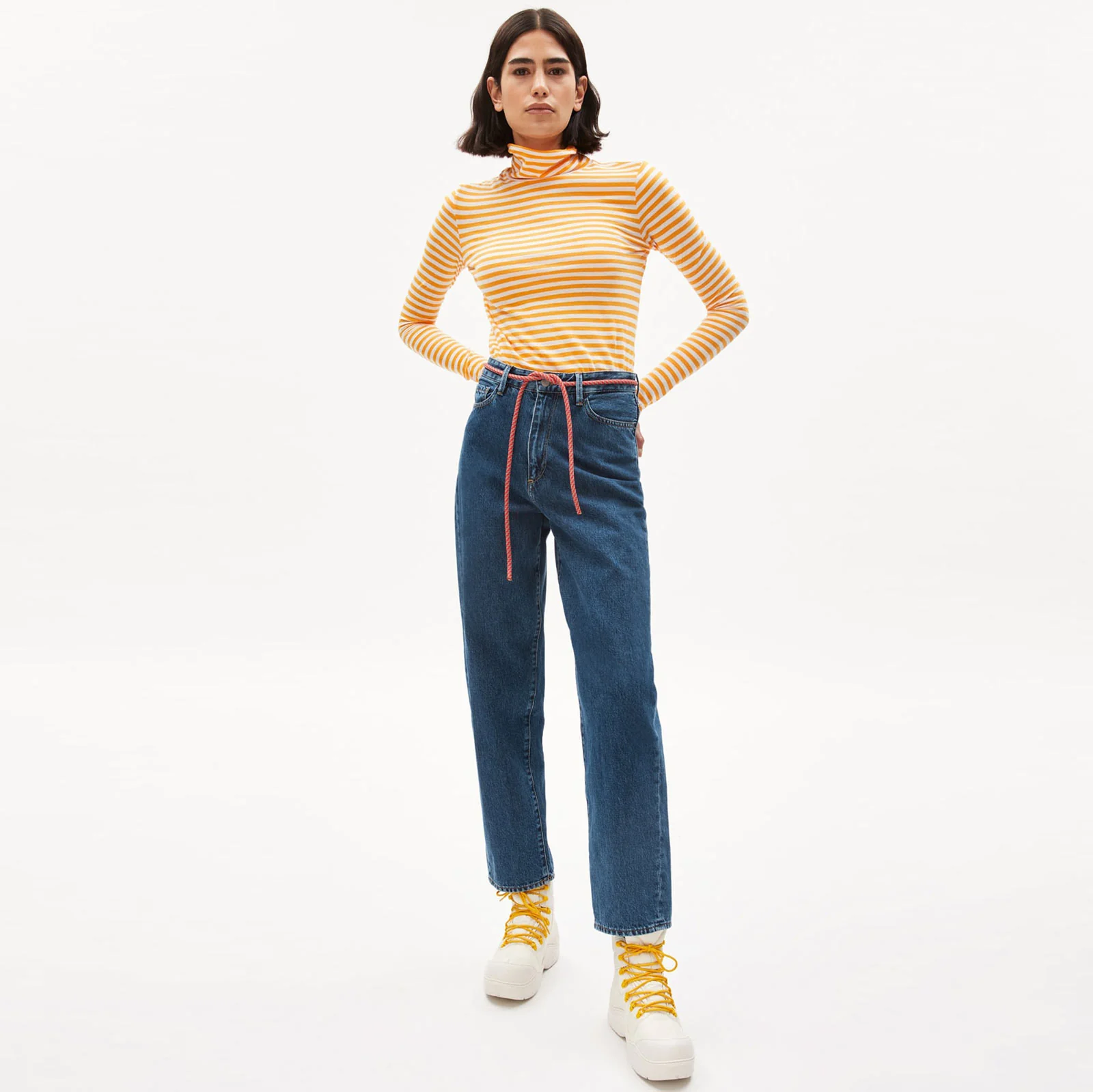 Malenaa Stripes Top sunset-off white - Image 2