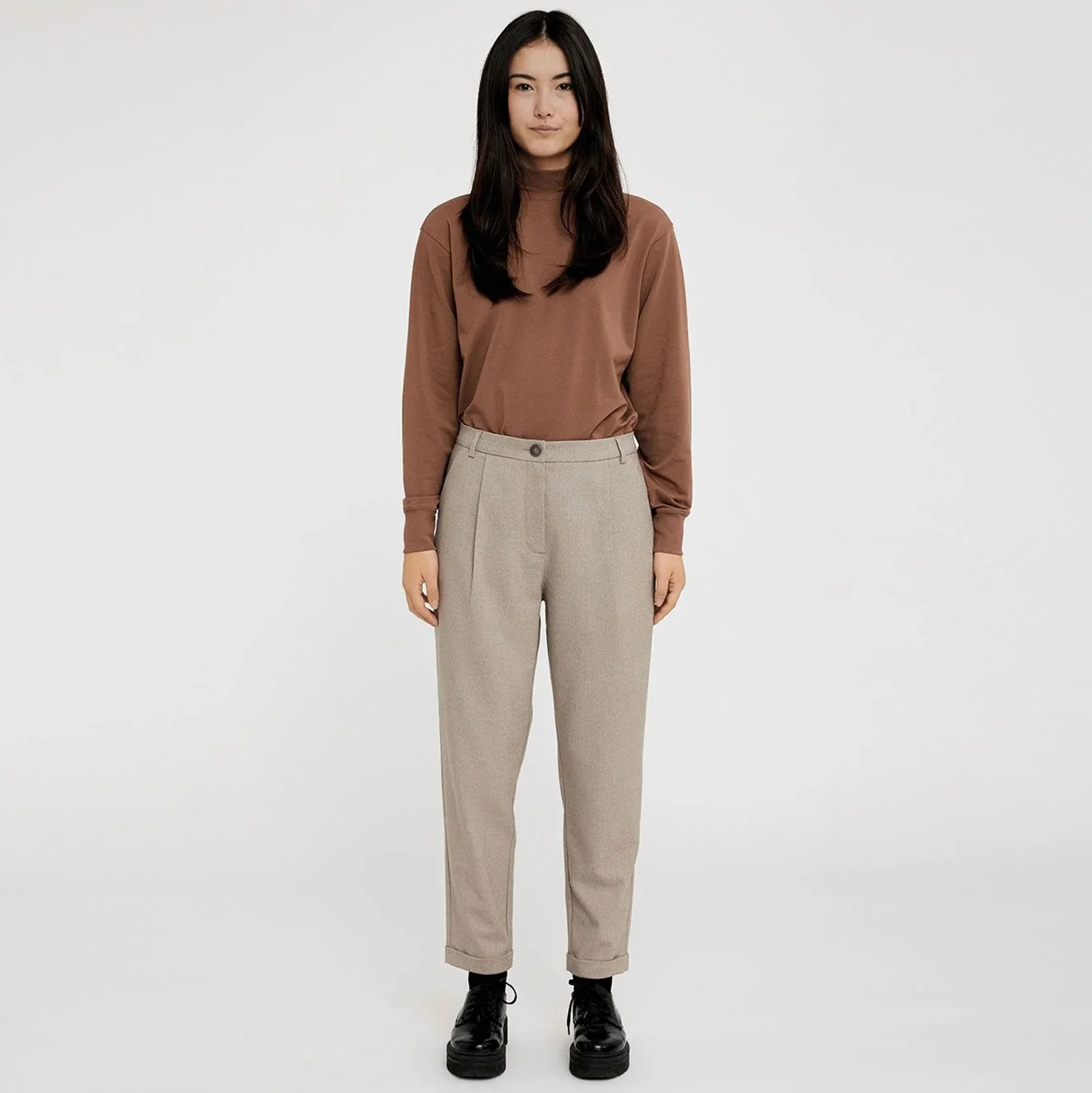 MalouFV 438 Trousers dark sand melange - Image 2