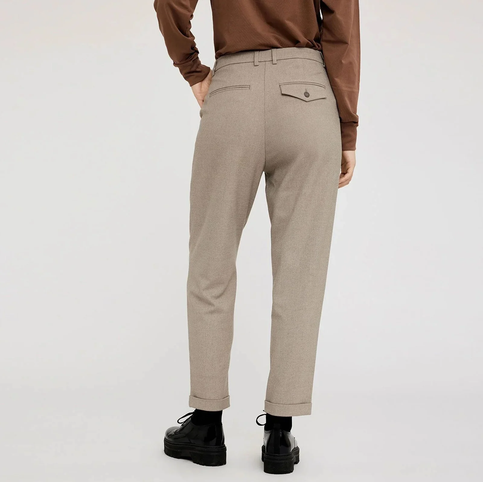 MalouFV 438 Trousers dark sand melange - Image 4