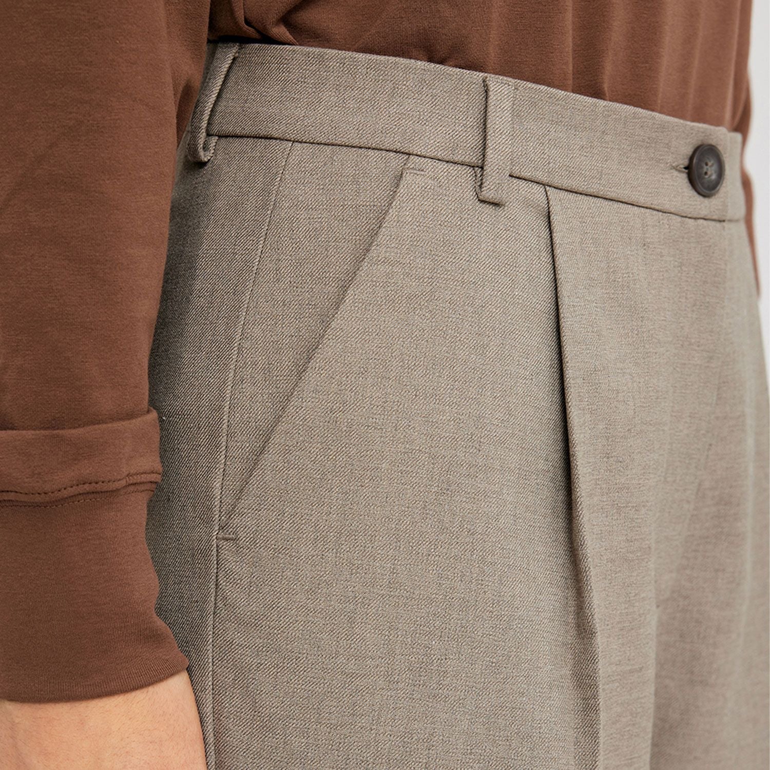MalouFV 438 Trousers dark sand melange - Image 6