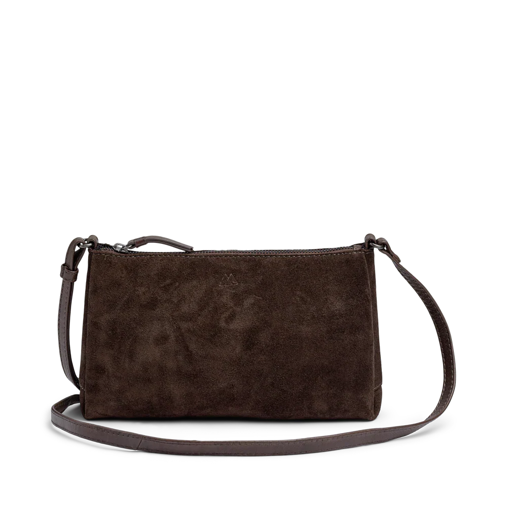 MarciMBG Suede Crossbody Bag dark brown