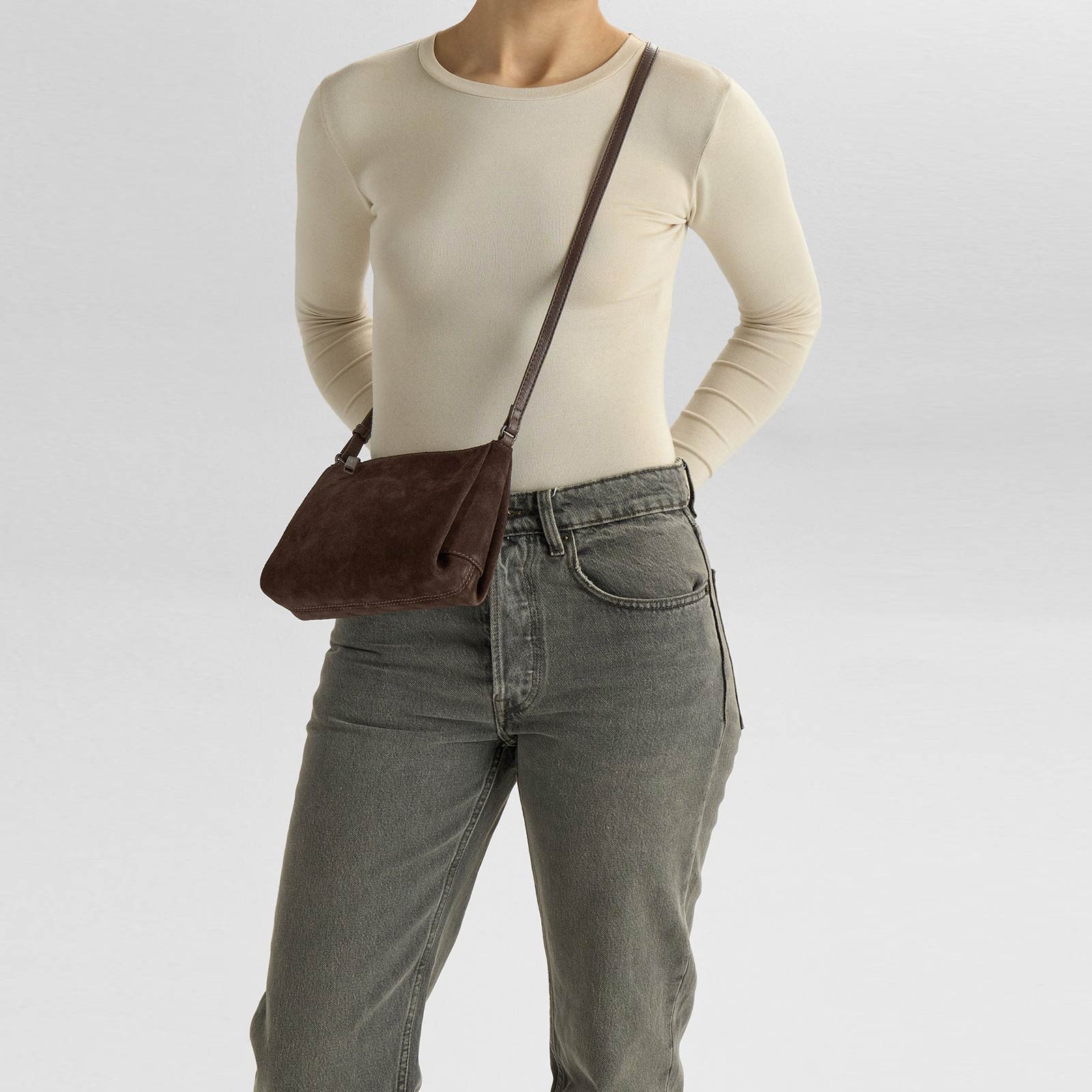 MarciMBG Suede Crossbody Bag dark brown - Image 2
