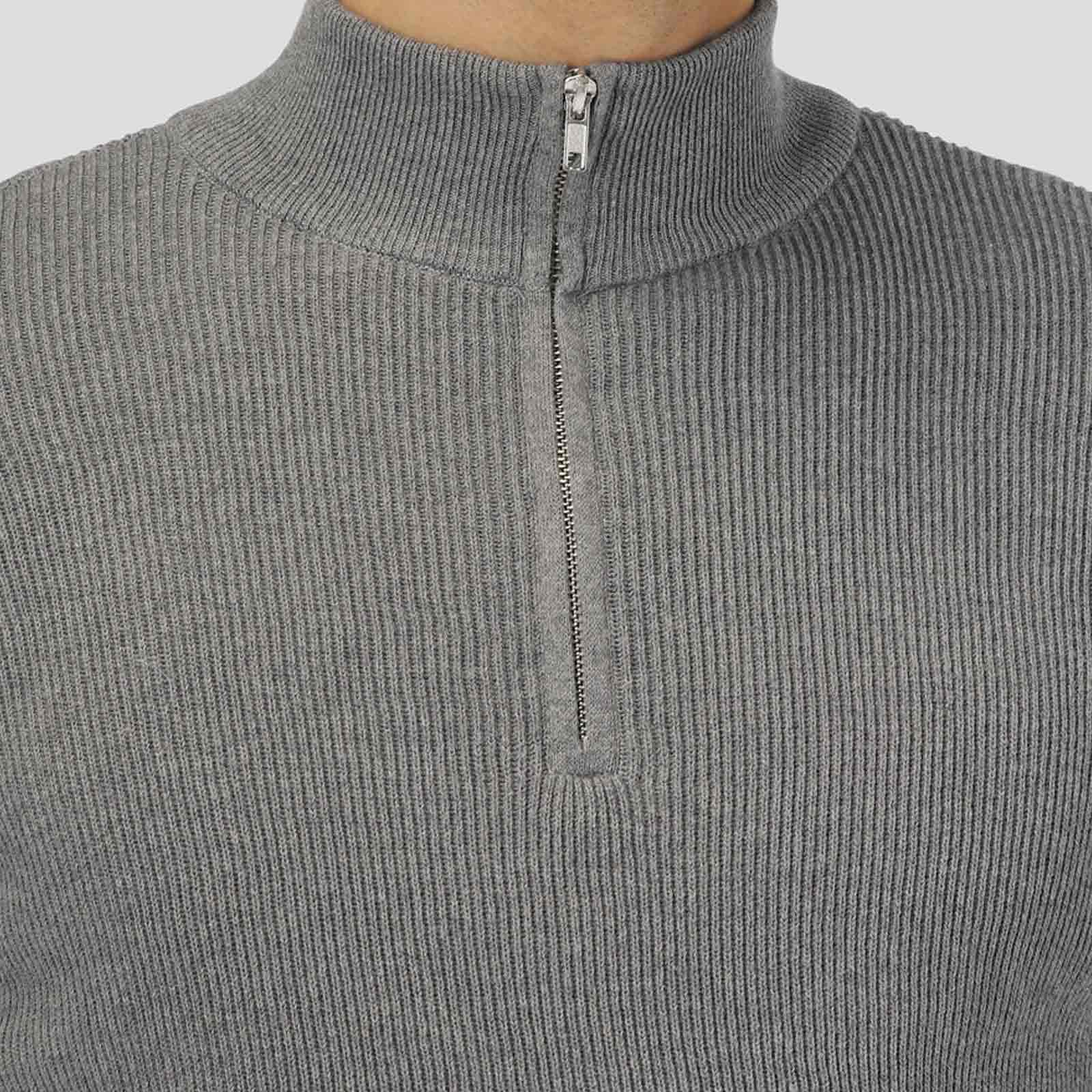 Mario Half Zip Jumper light grey mel - Image 4