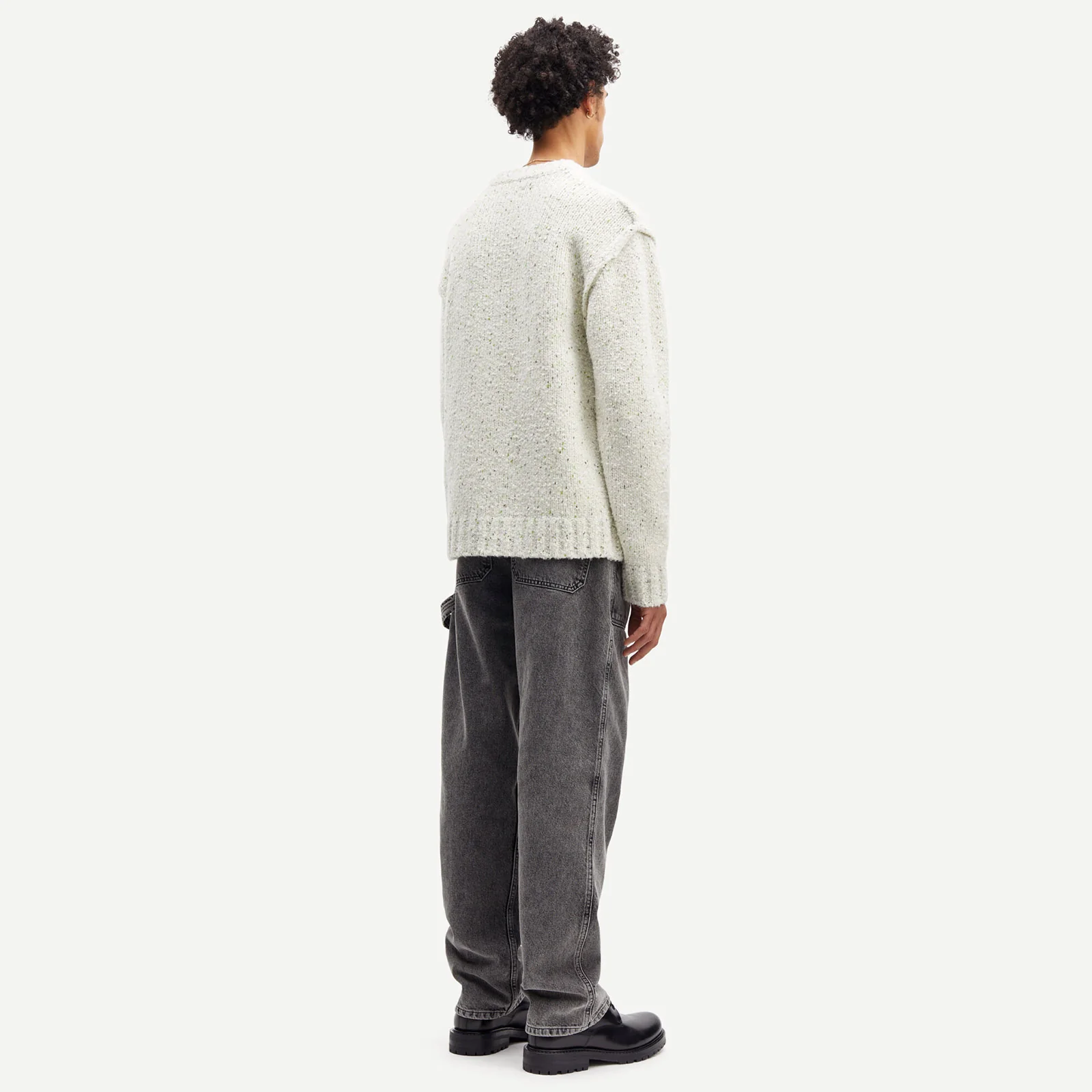 Max Crew Neck Jumper white multico neps - Image 3