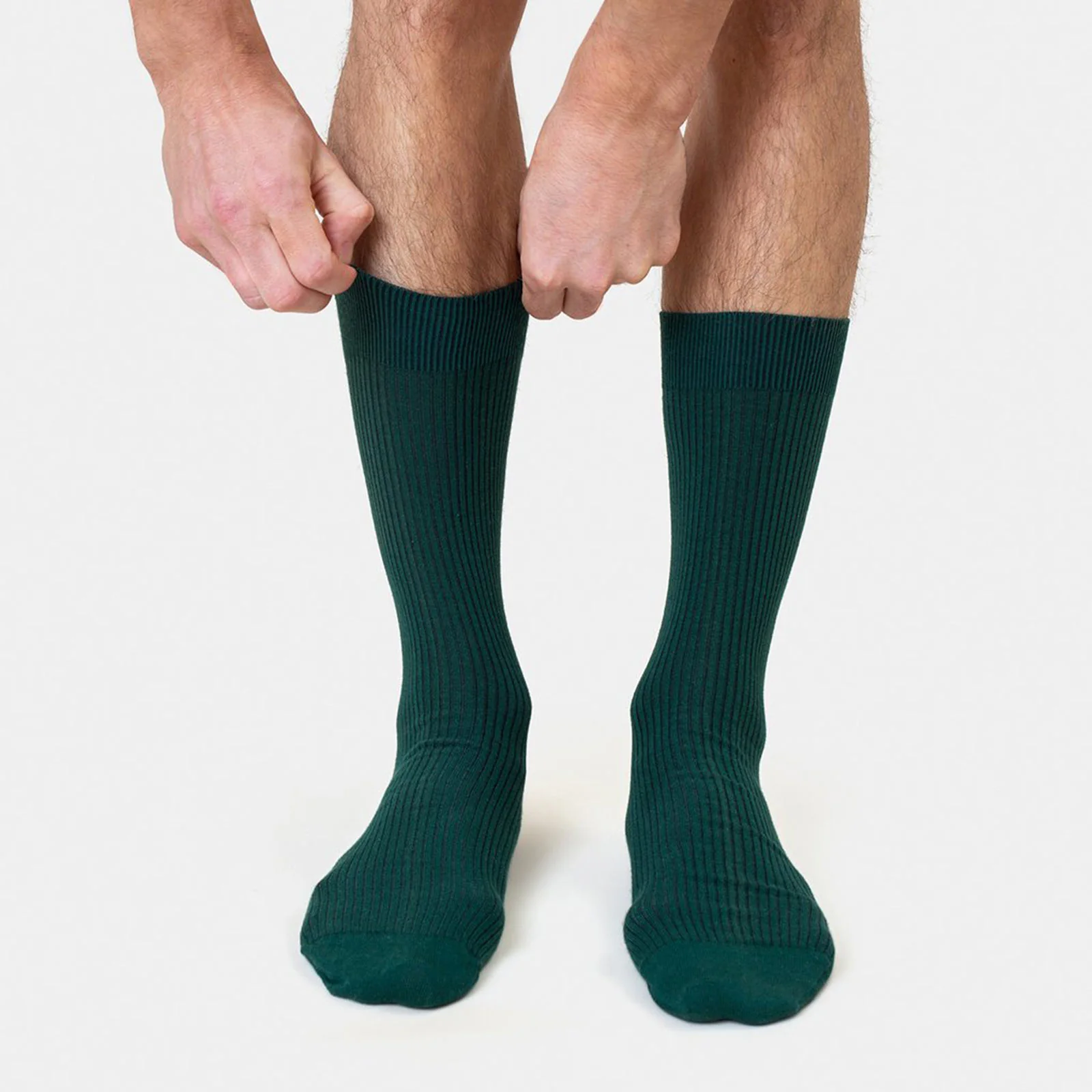 Men Classic Organic Socks emerald green