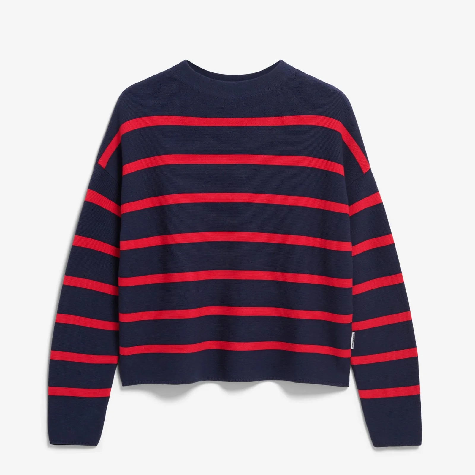 Merinaa Stripes Jumper tinted navy/candy apple - Image 4