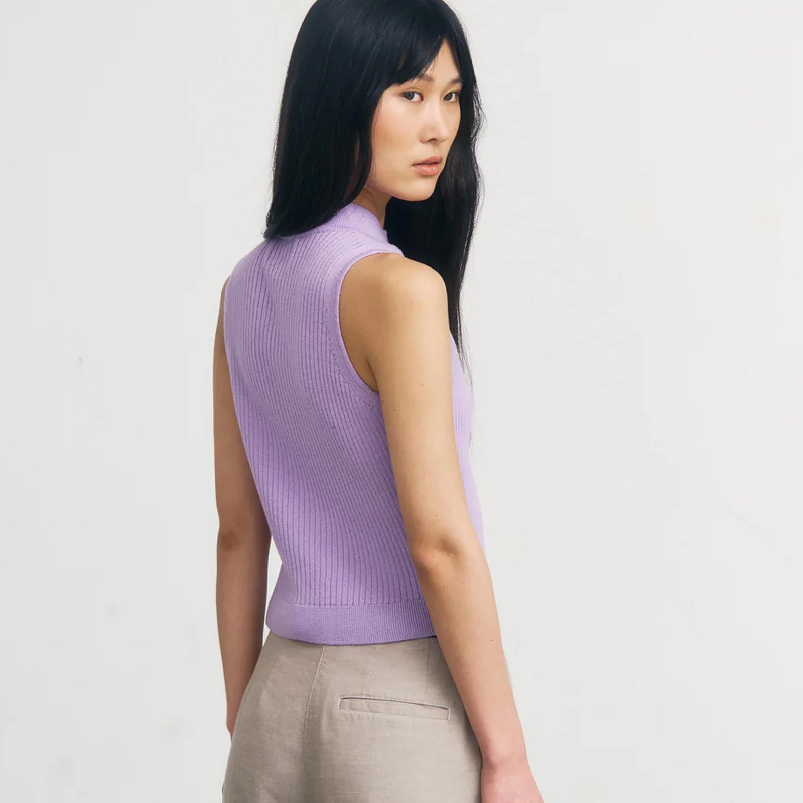 Merino Knit Singlet speckled pink - Image 2