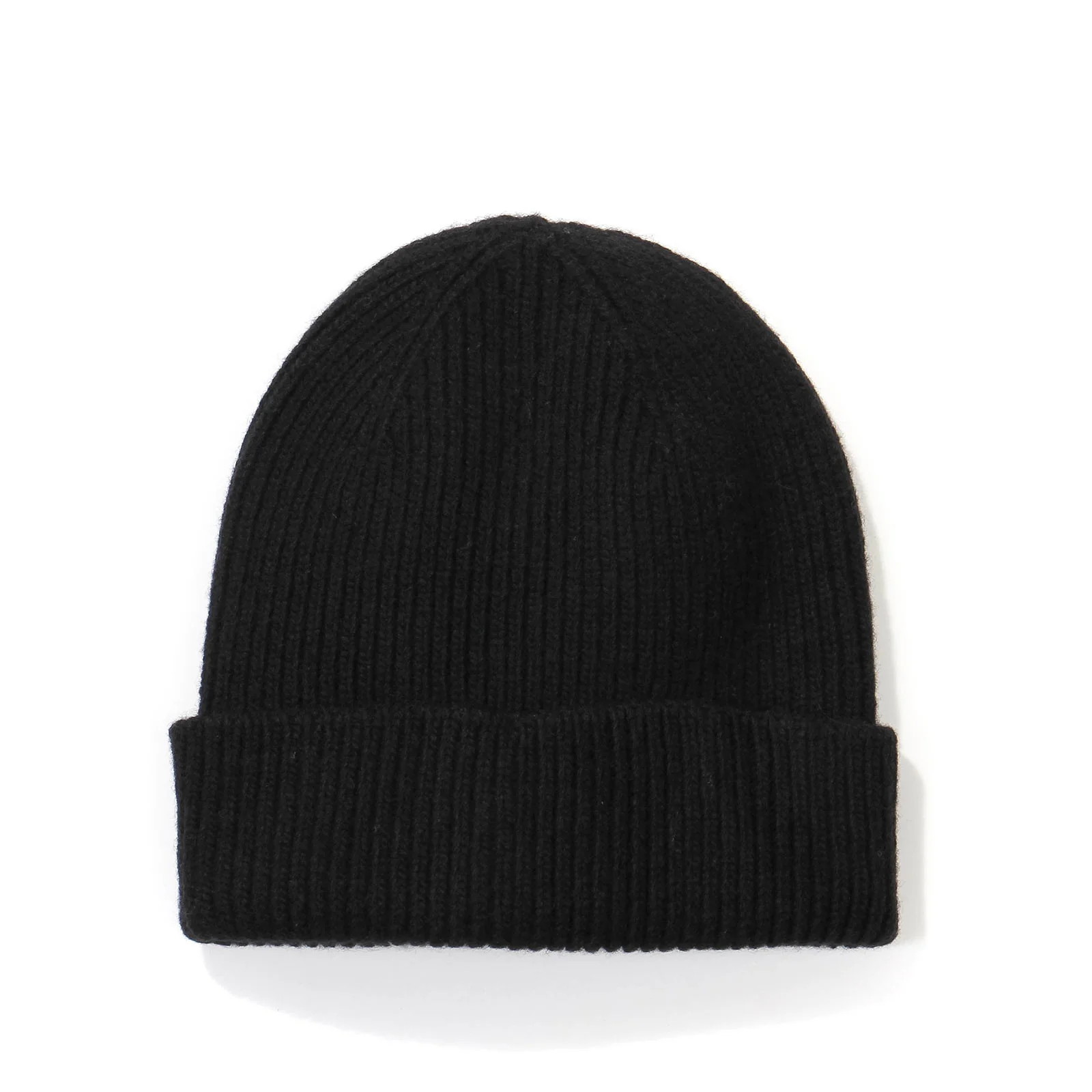 Merino Wool Beanie deep black