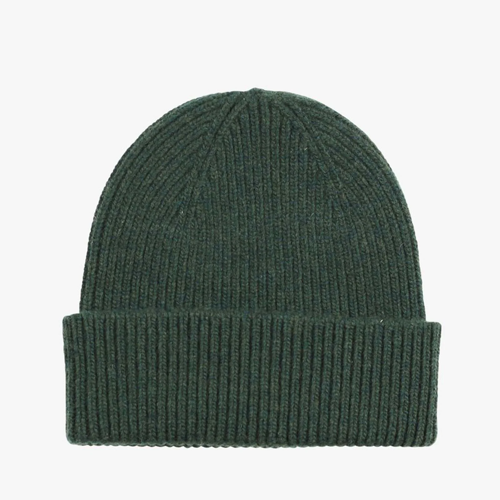 Merino Wool Beanie emerald green