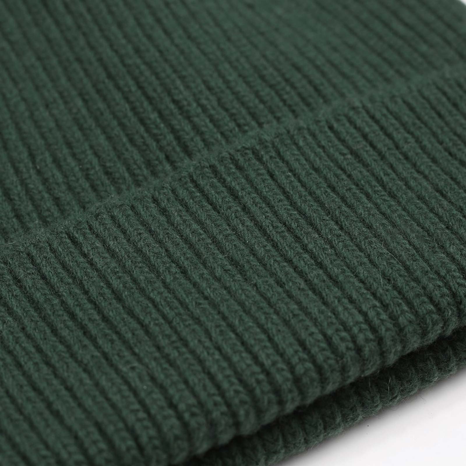 Merino Wool Beanie emerald green - Image 2