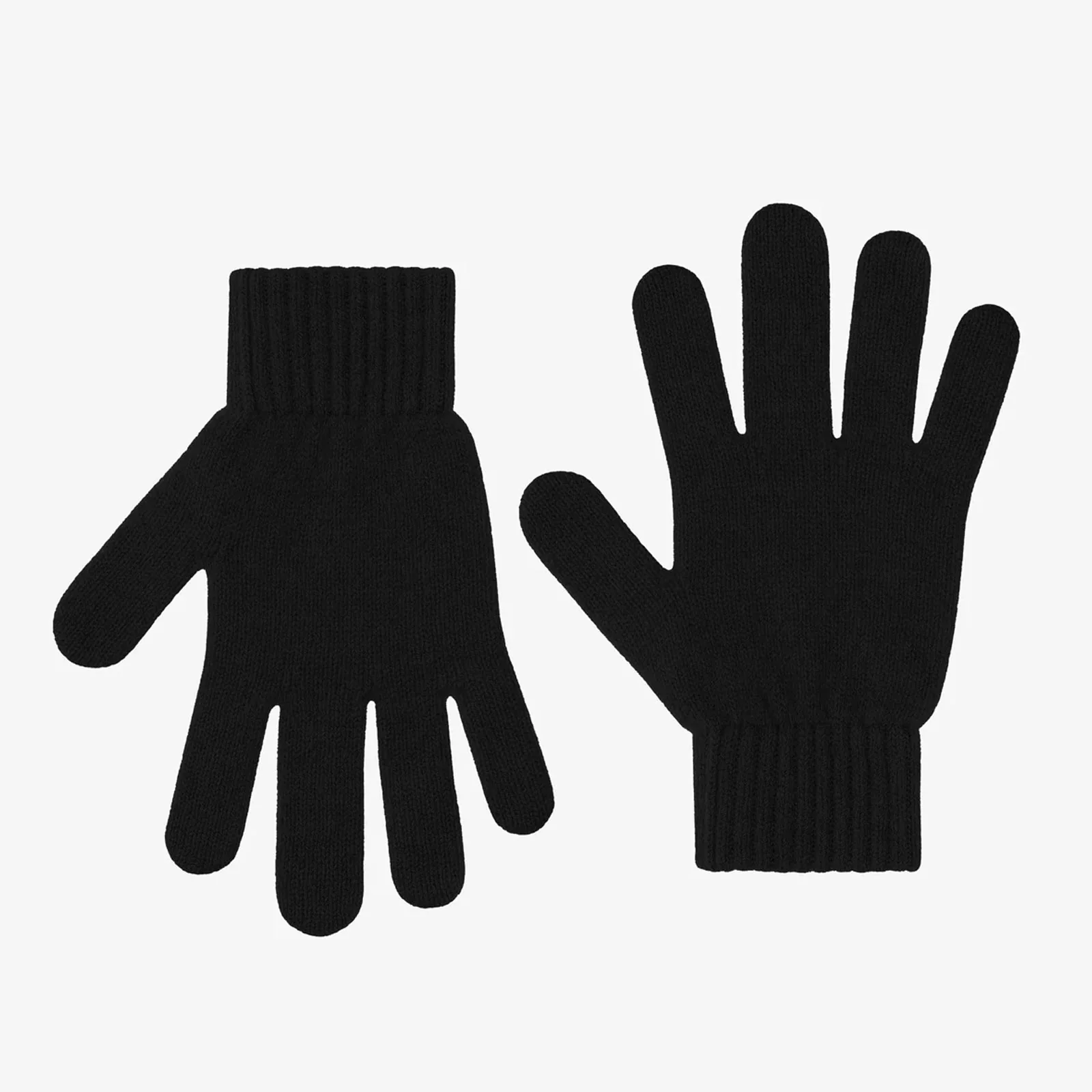 Merino Wool Gloves deep black