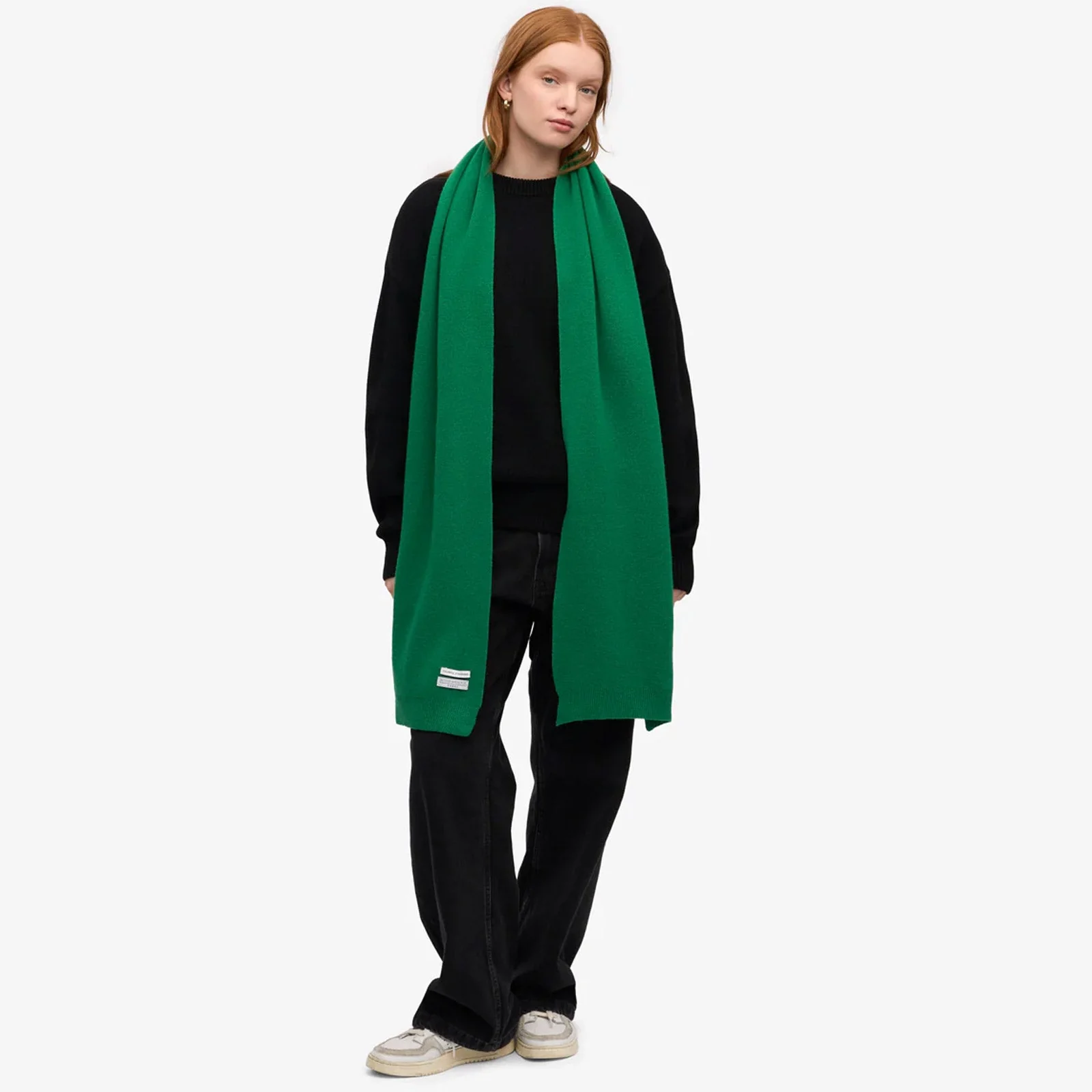 Merino Wool Scarf kelly green - Image 3