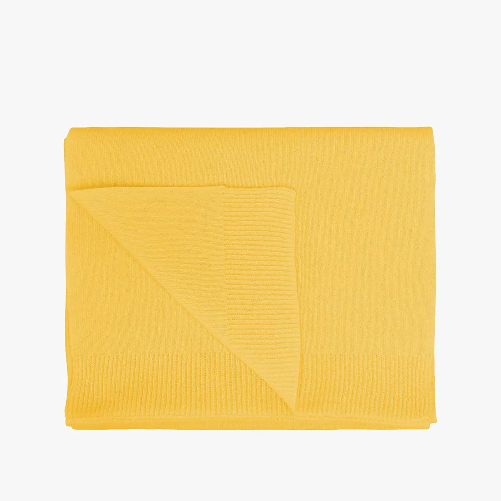 Merino Wool Scarf lemon yellow