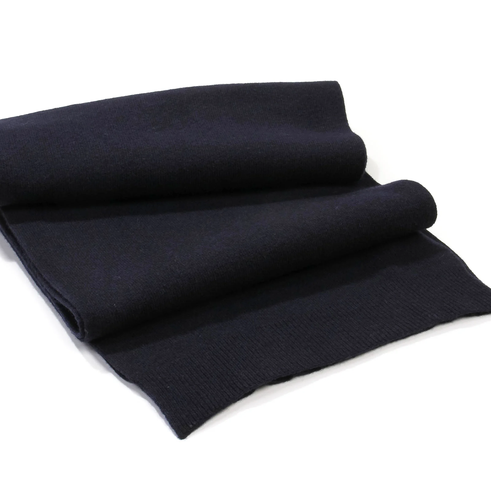 Merino Wool Scarf navy blue - Image 2