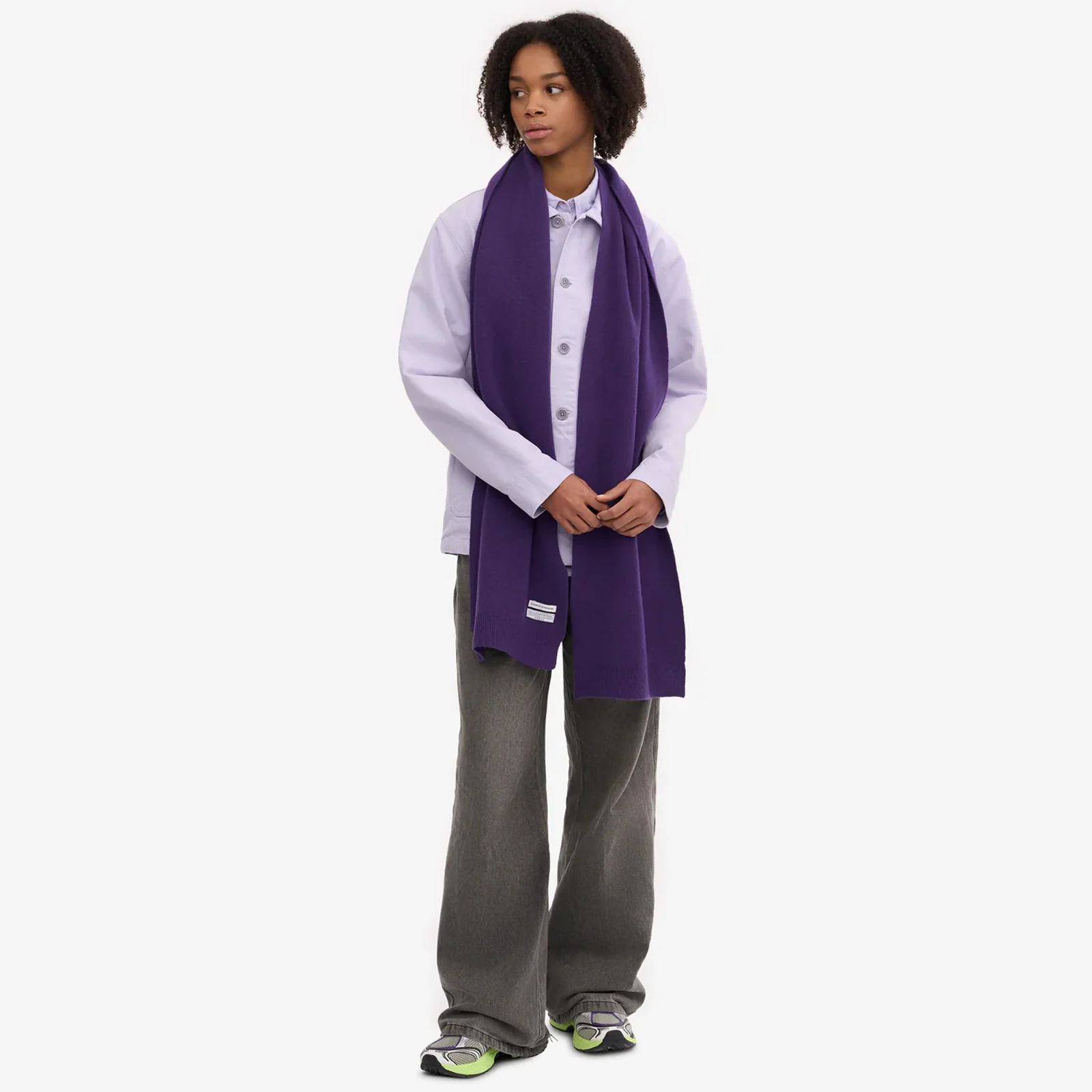 Merino Wool Scarf ultra violet - Image 2