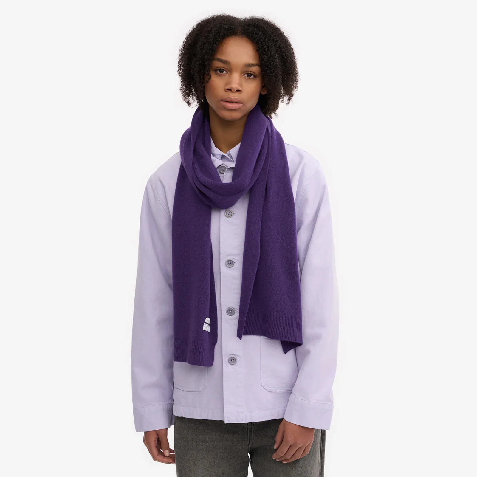 Merino Wool Scarf ultra violet - Image 3