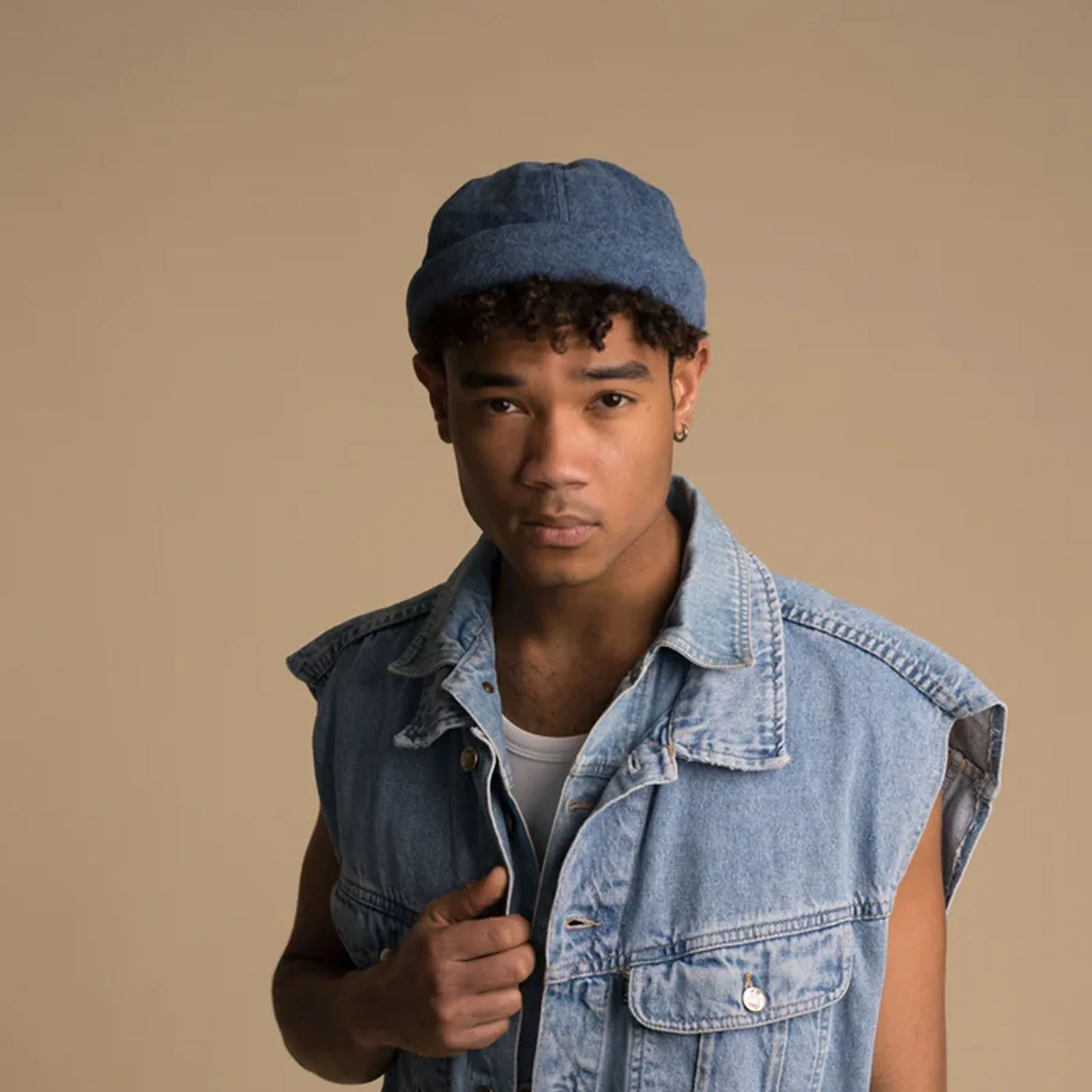 Miki Linen Hat indigo washed - Image 2