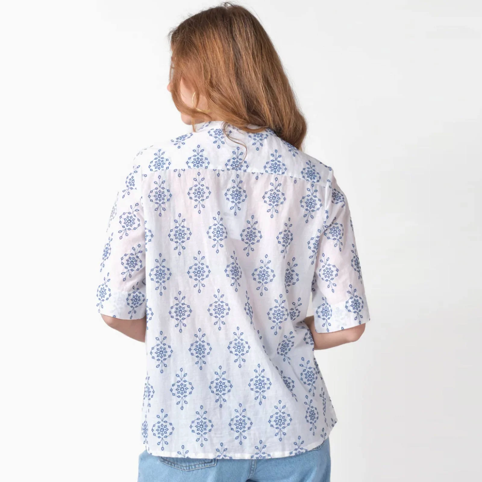 Mimi SS Shirt white/surf blue - Image 2
