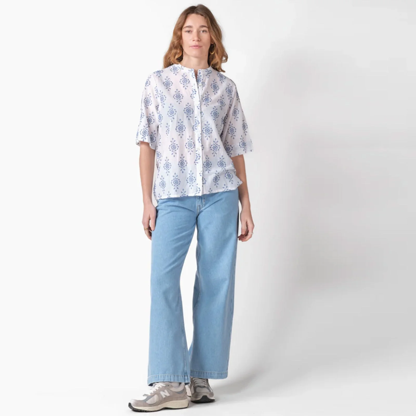 Mimi SS Shirt white/surf blue - Image 3