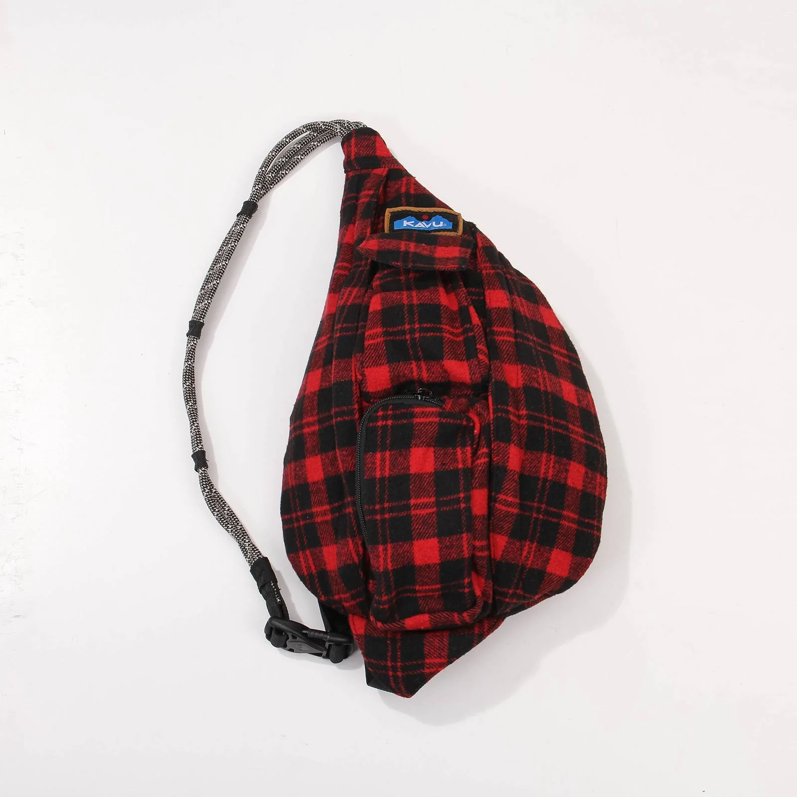 Mini Plaid Rope Bag lumberjack - Image 3