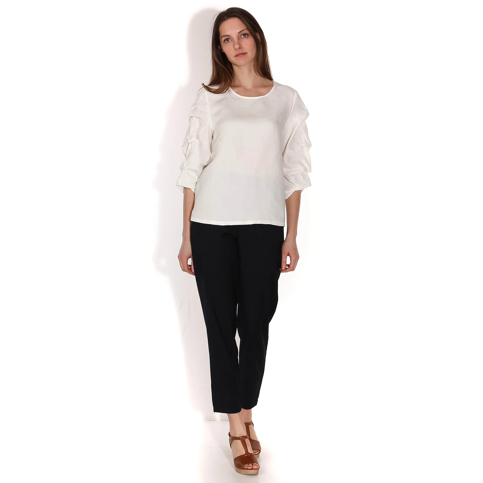 Emelie Long Sleeved Blouse broken white - Image 2