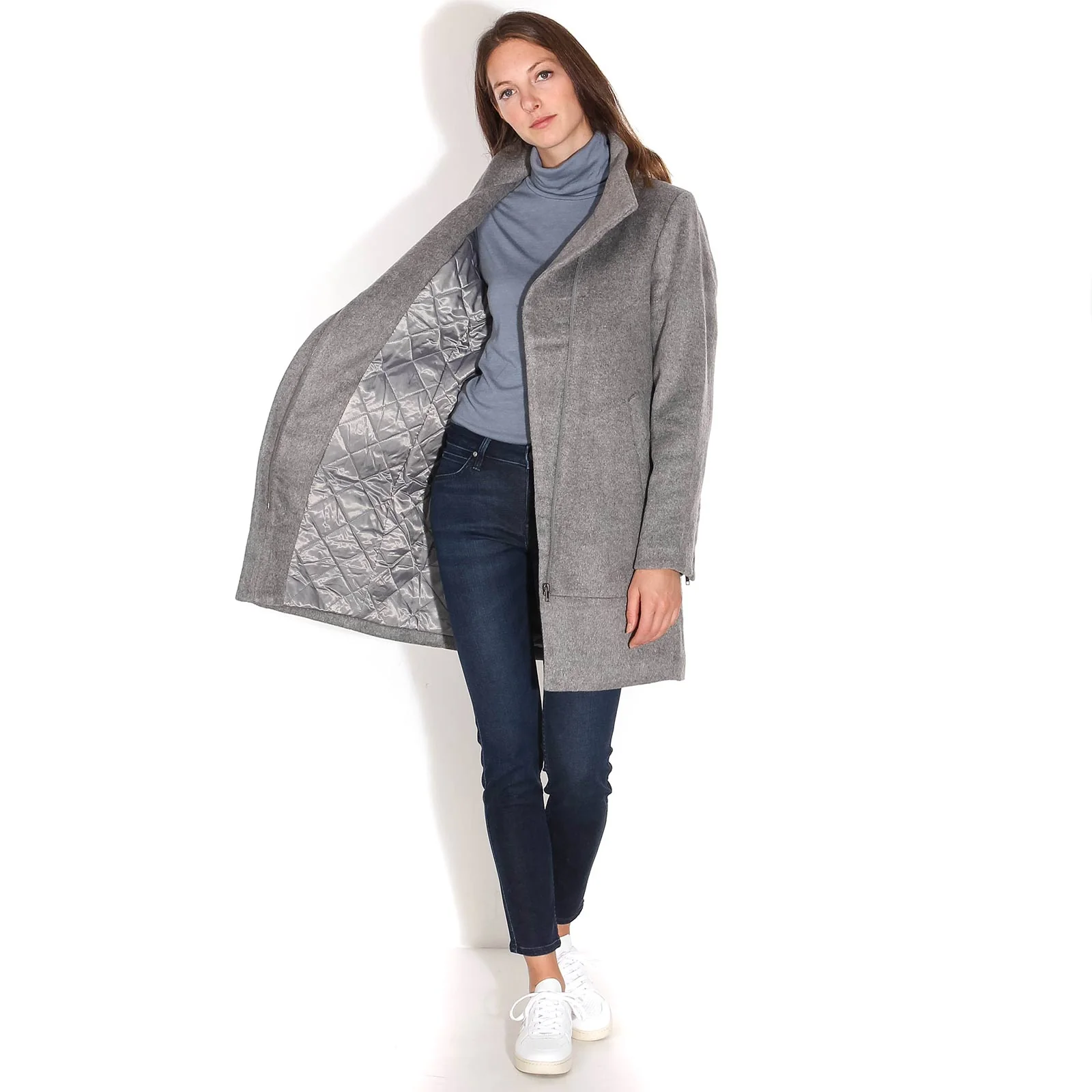 Hendrika Coat light grey melange - Image 3