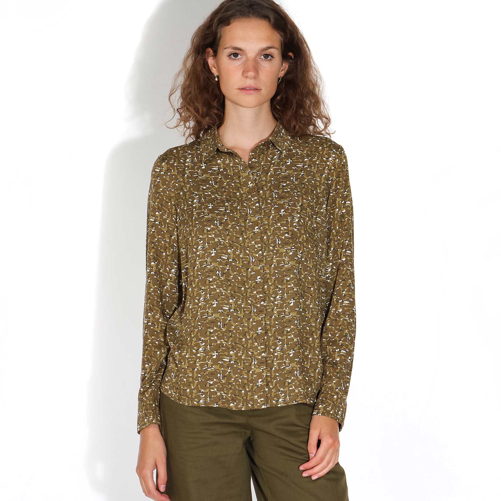 Kesia Blouse dark olive - Image 2
